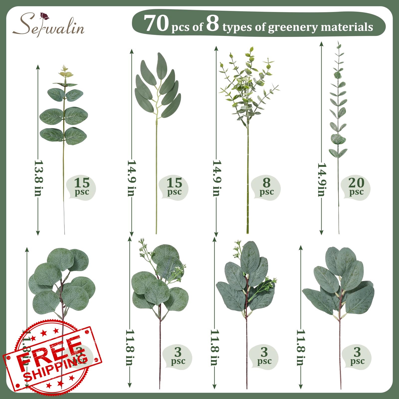 Serwalin 70 Eucalyptus Stems Bulk