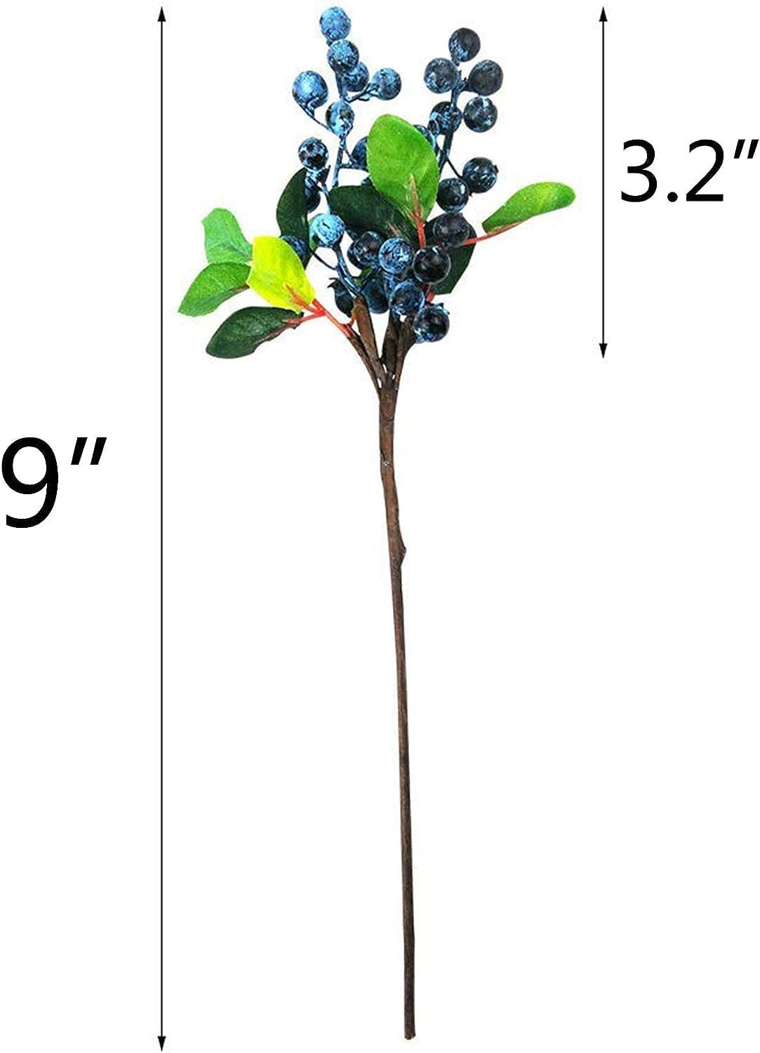 Artificial Flowers California Faux Blueberries Artificial Blueberry Stems for De