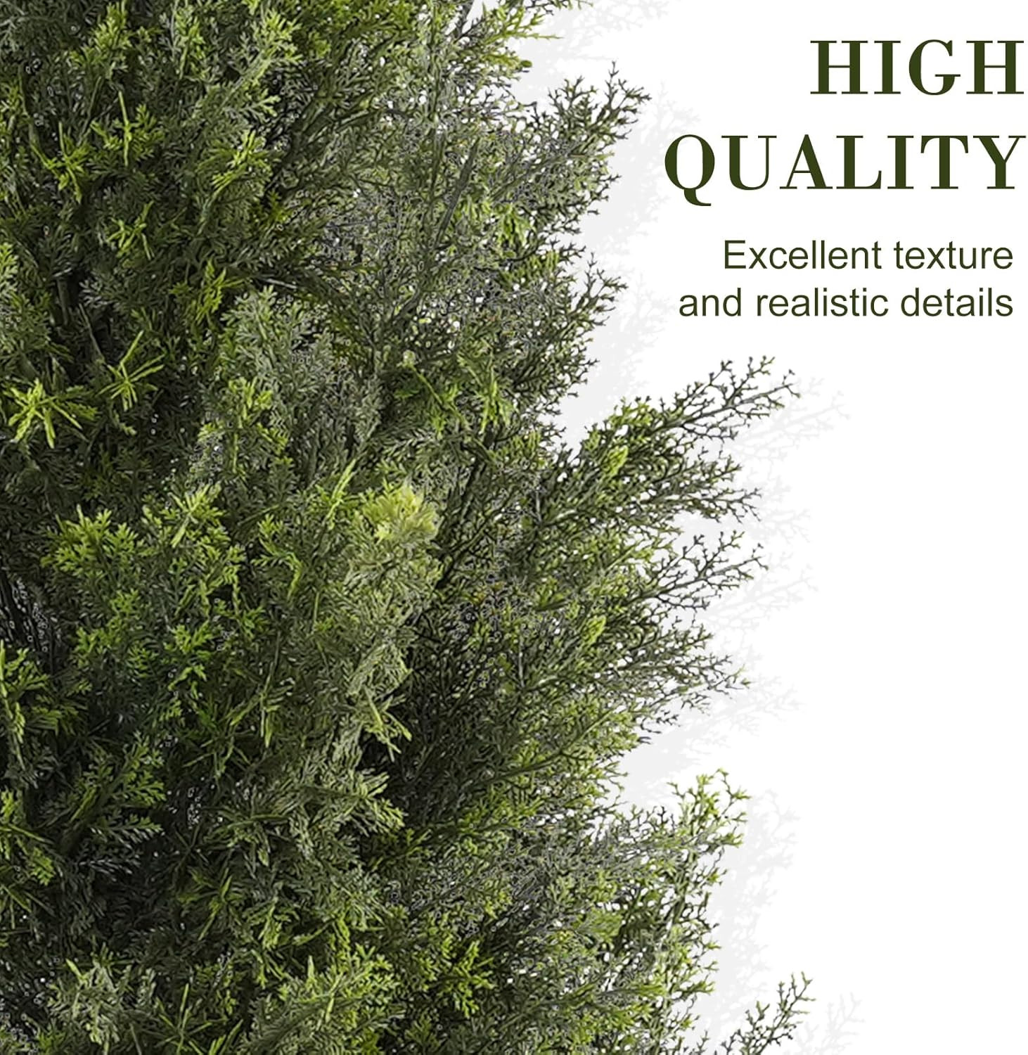 6FT UV-Resistant Artificial Cedar Topiary Trees – Set of 2 for Outdoor Decor