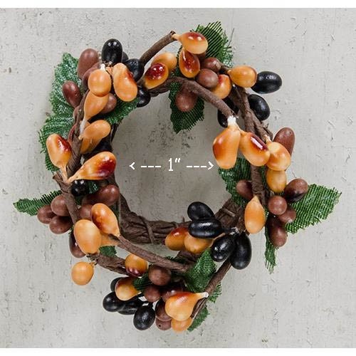 Set of 3 New Primitive Mix Pip Berry Candle rings — 1″ opening