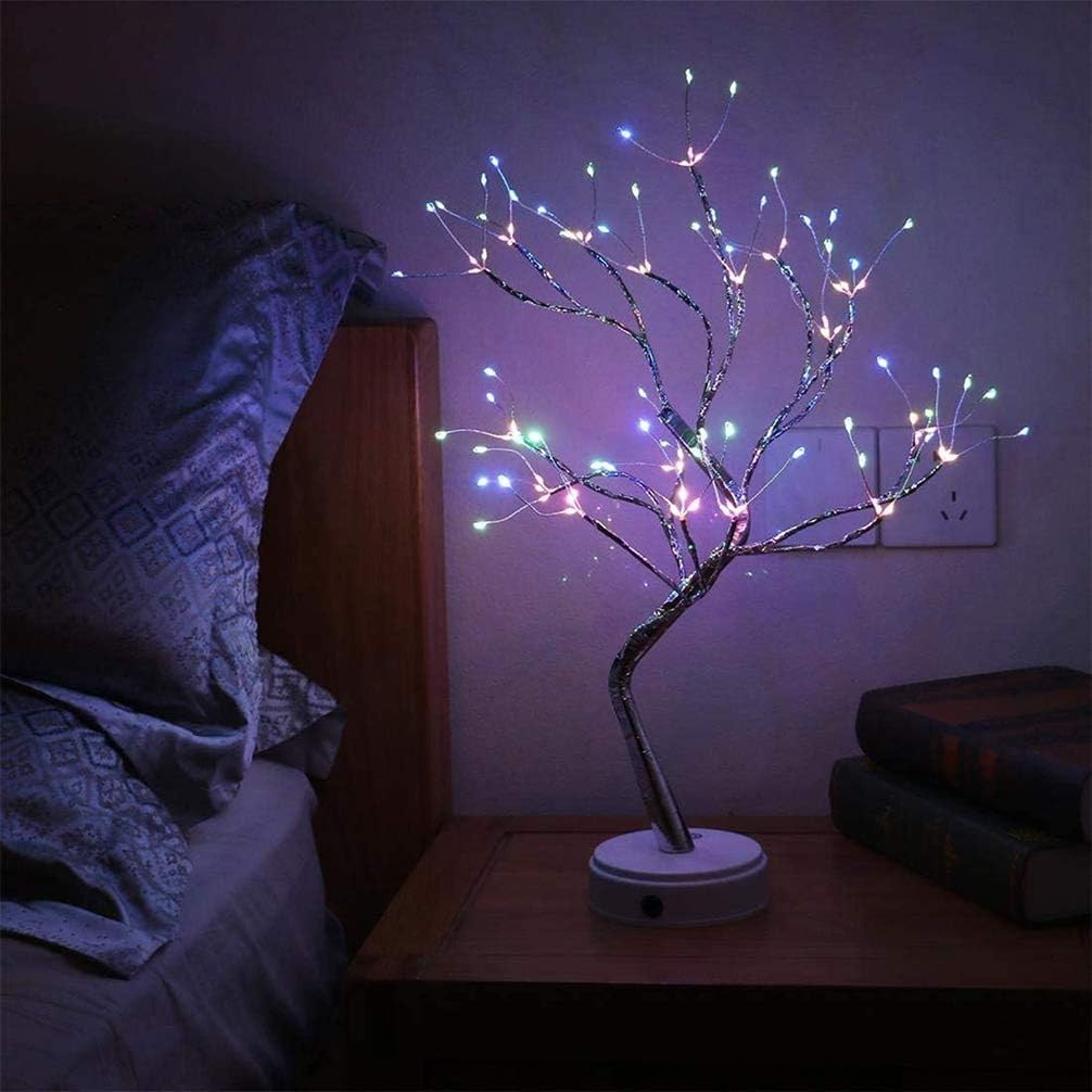 20” 108 Sparkly Fairy Spirit Tree Lamp with Remote Control, DIY Bonsai Artifi…