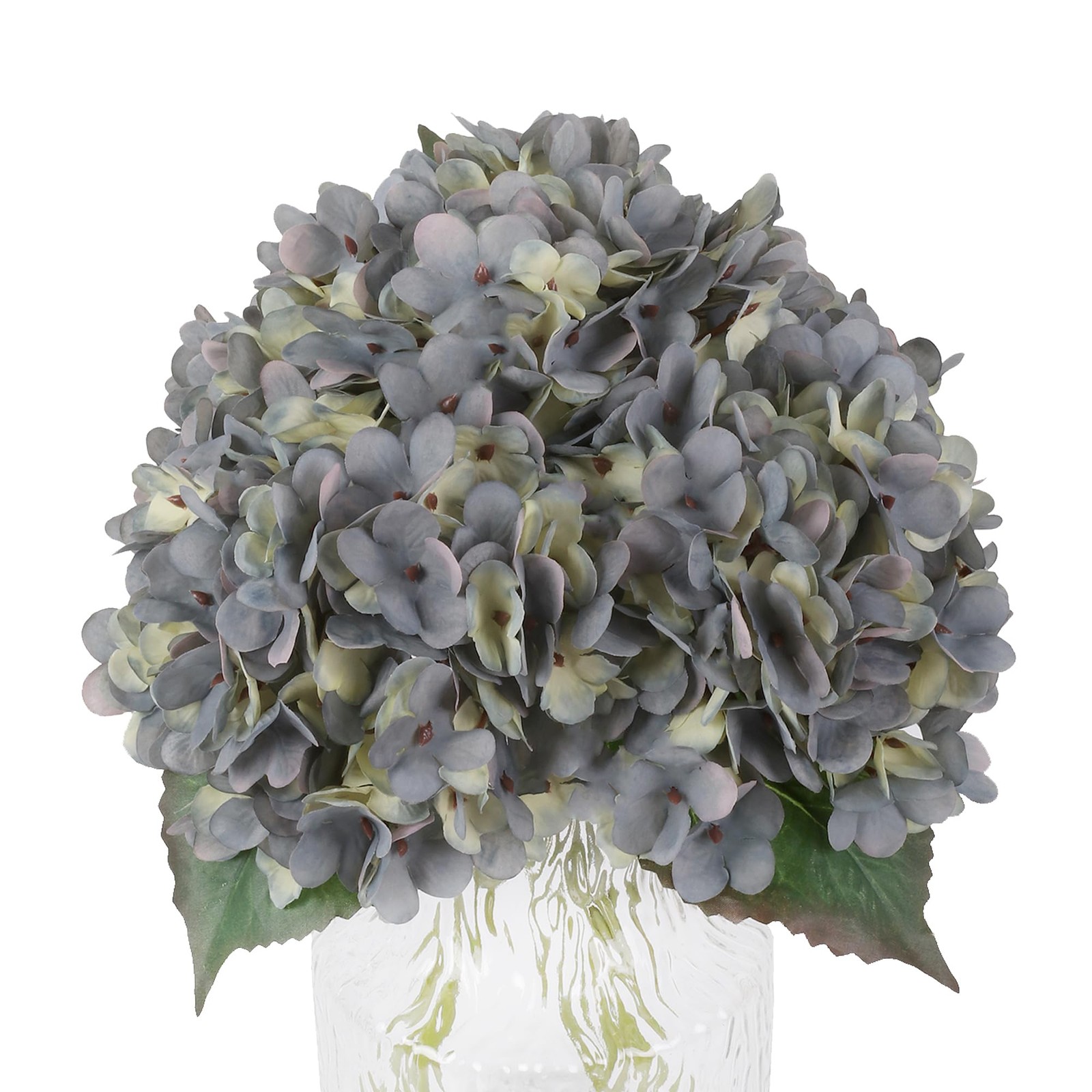 6pcs Artificial Silk Blue Green Hydrangea Flowers Vintage Fake Bouquets Faux …