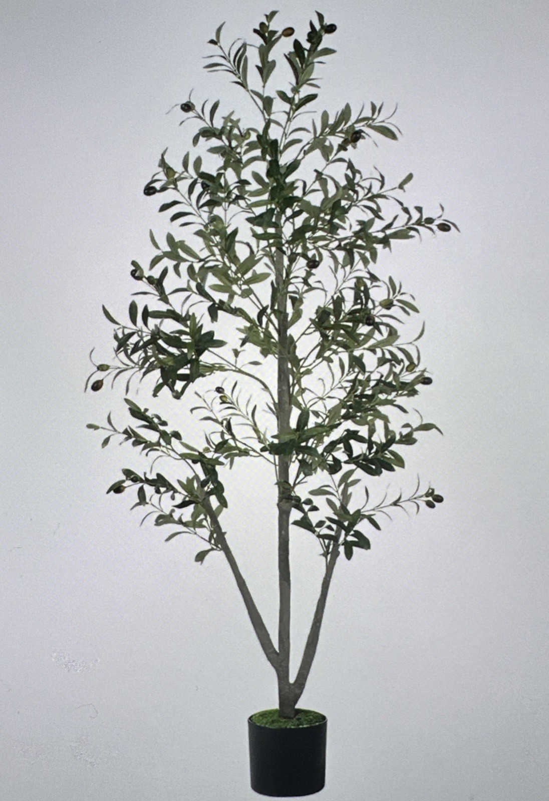 Olive Trees Artificial Indoor, 5FT Tall Faux Olive Tree with Moss and Planter