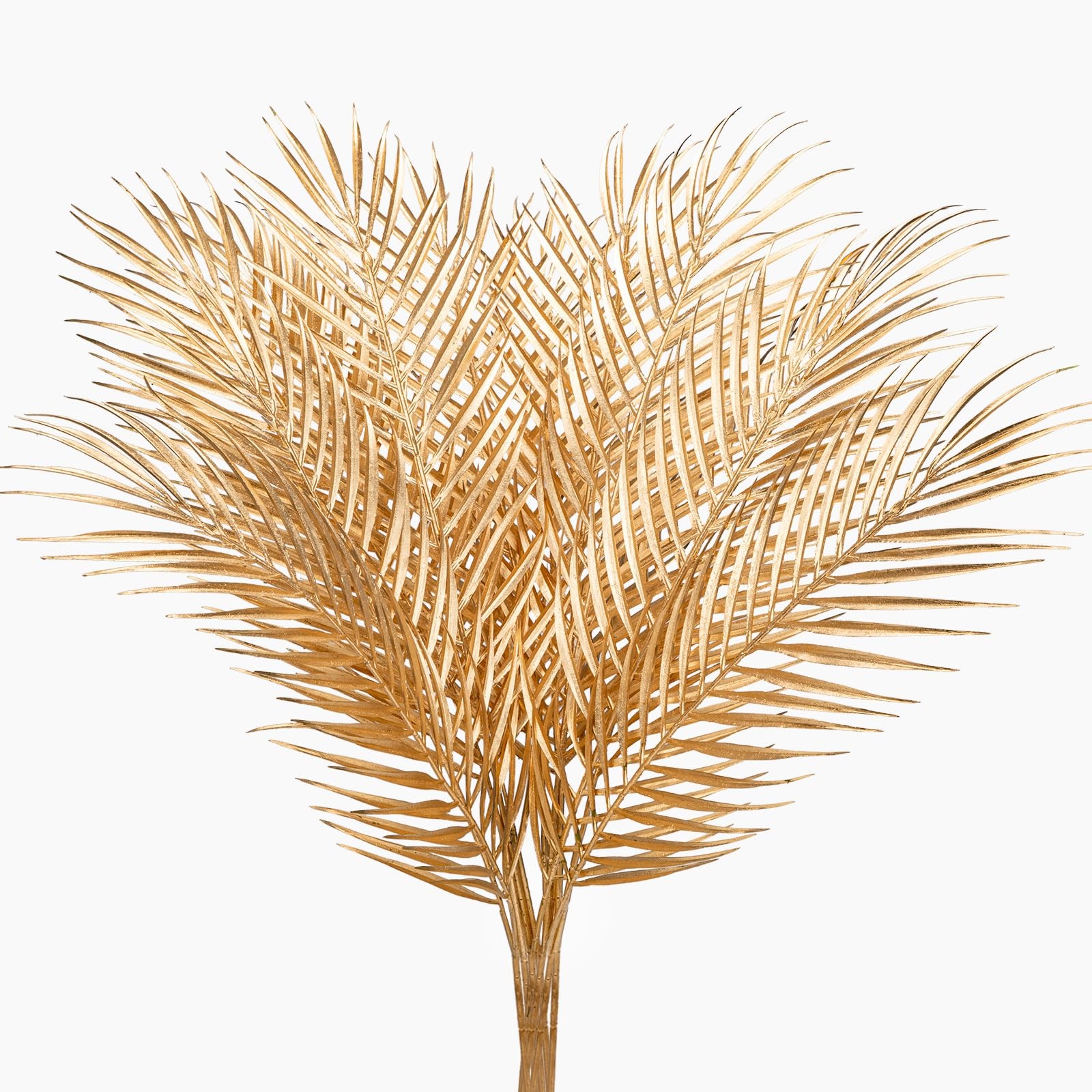 29” Large Gold Palm Leaves Palm Fronds Tropical Leaves Areca Palm Branches Ar…