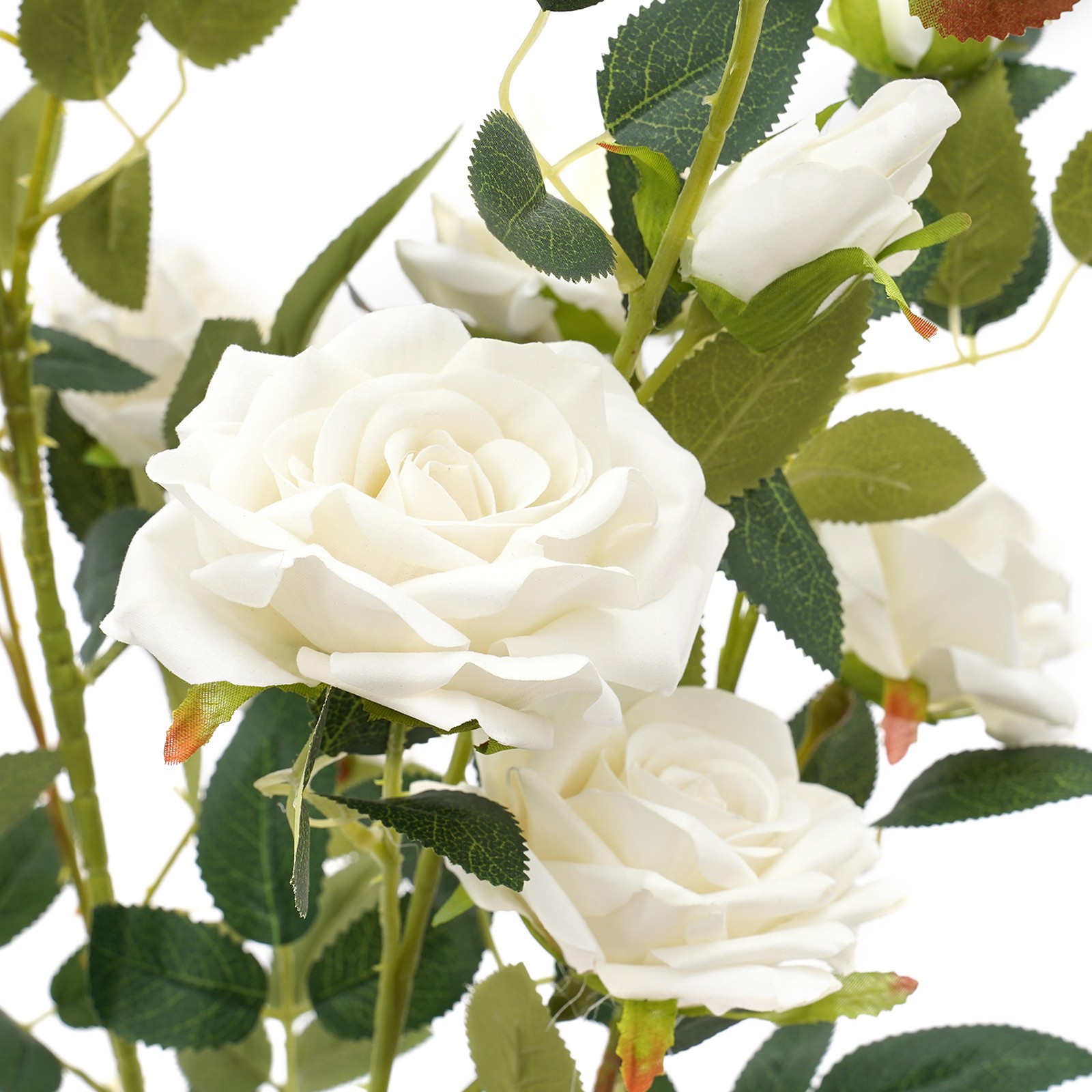 2 Pack Handmade Artificial White Rose Faux Floral Trees Artificial Flower Plant