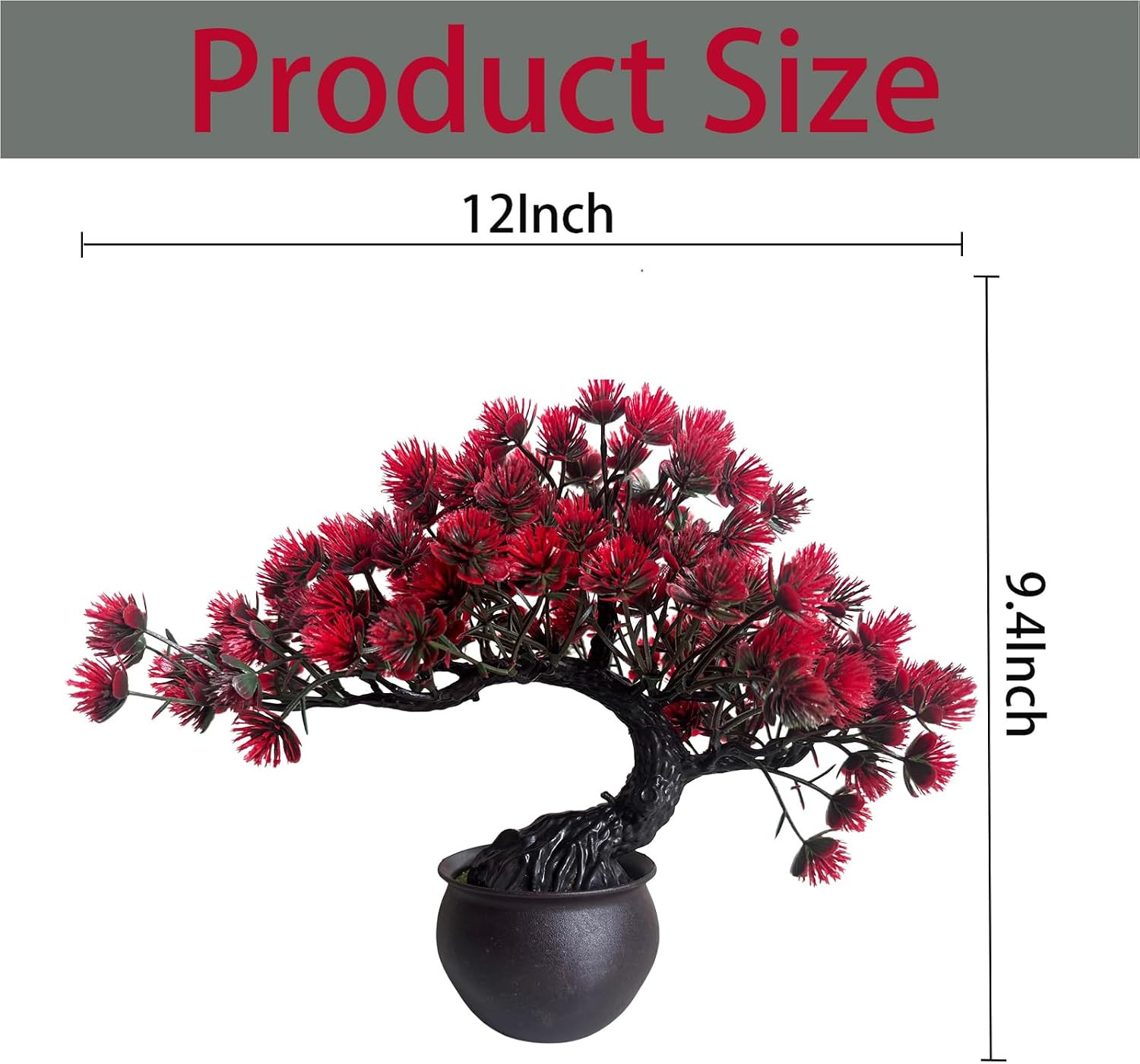 Artificial Plants Artificial Bonsai Juniper Tree Potted Faux Japanese Pine Bonsa