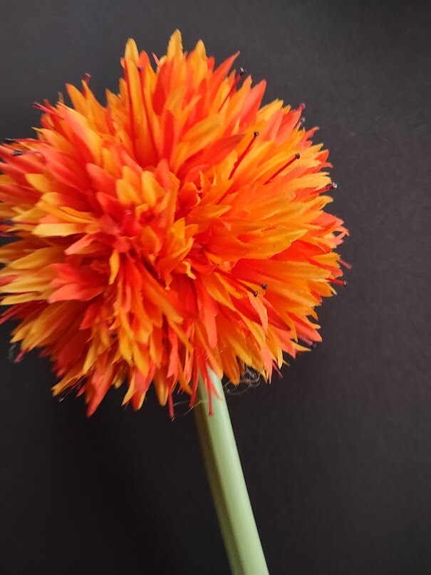 Artificial 26″ allium stem ORANGE