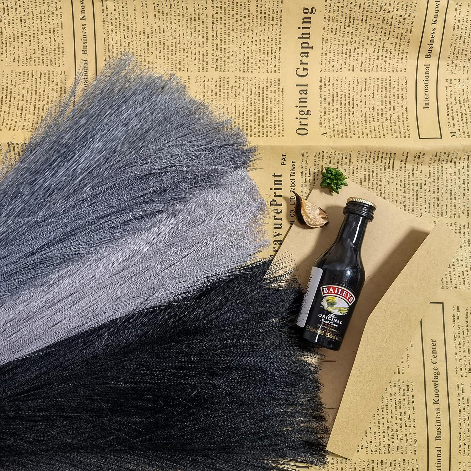 6 Pcs 17 Faux Dried Pampas Grass Black Grey Bouquet Flower Arrangement Vase