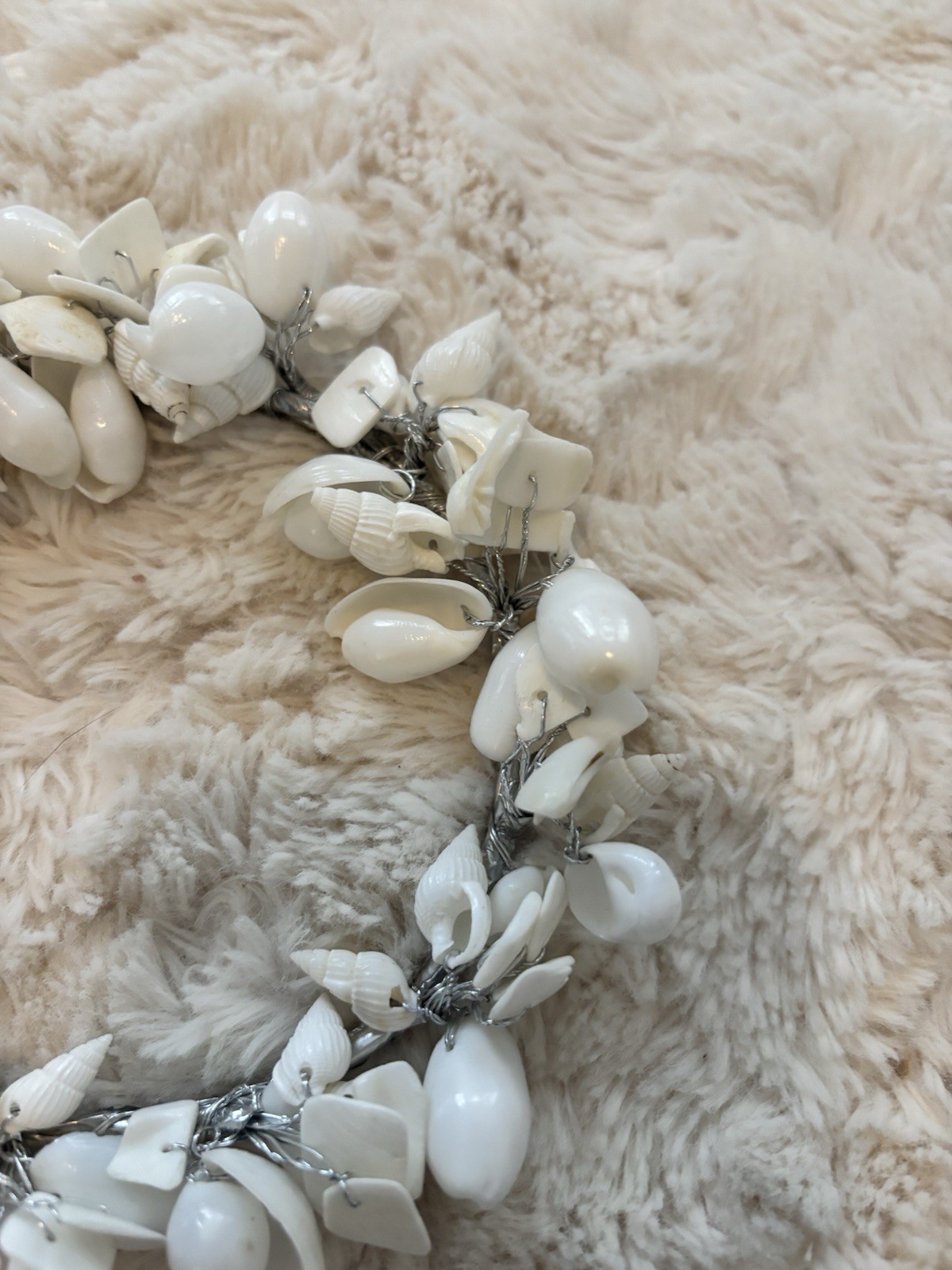 Natural Sea Shell Round Wreath Seaside Nautical Decoration 5” Tree Ornament