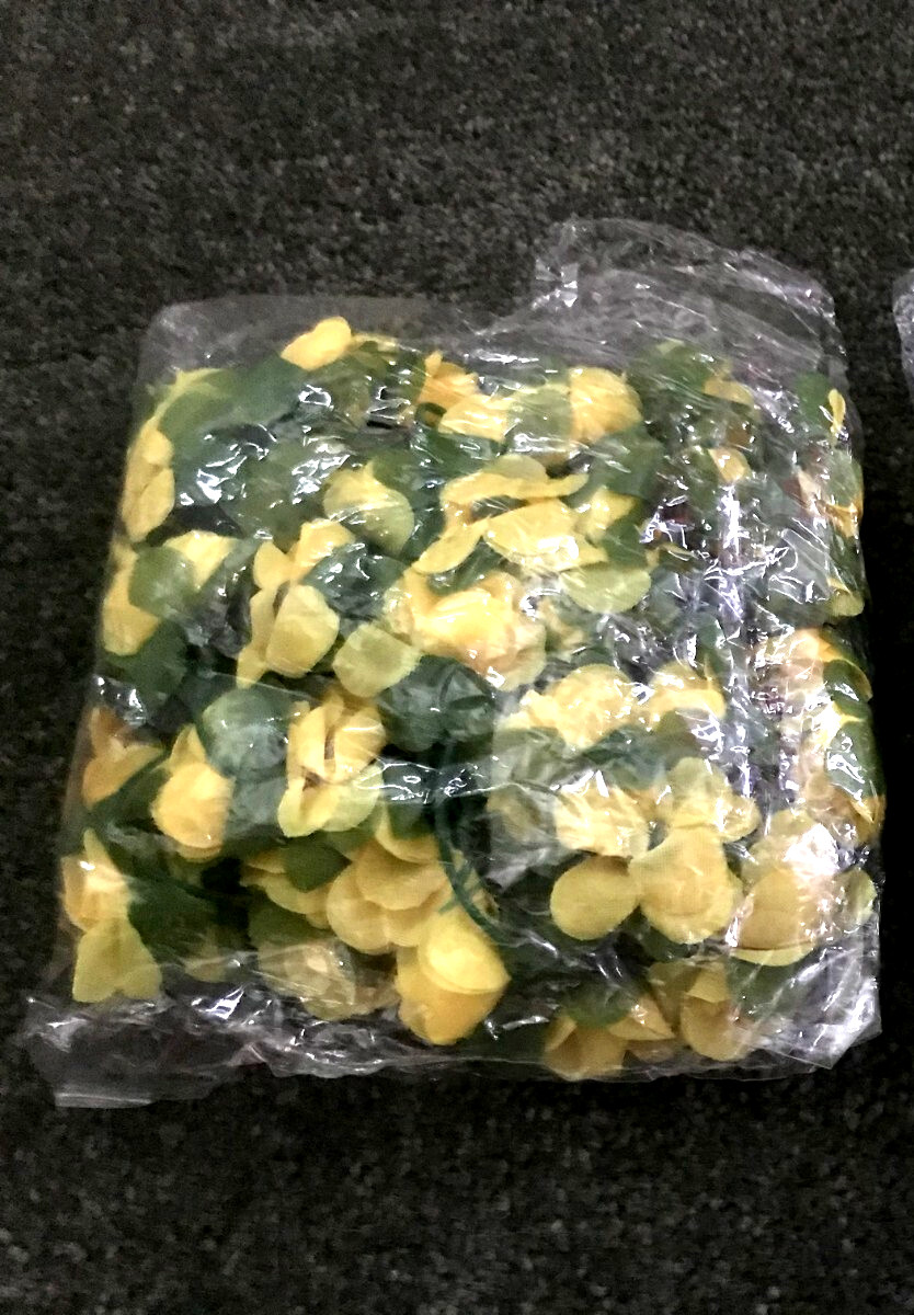 16 FOOT TOTAL YELLOW Silk Rose Garland Artificial Flower Vines 16′
