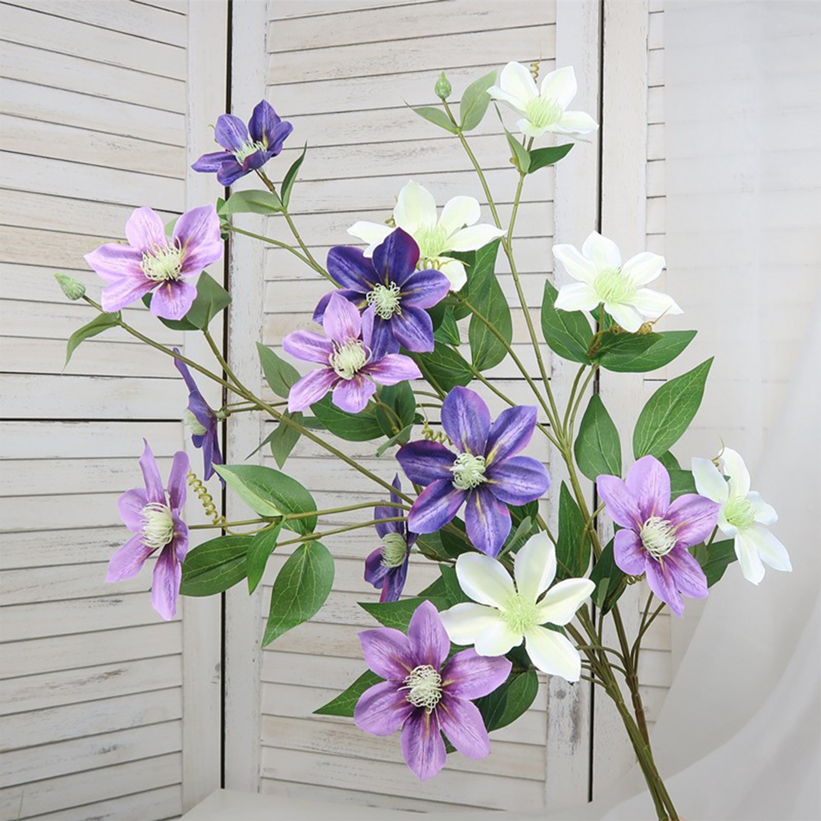 New European-style 5-headed Clematis – Deep Purple 85cm Tall Per Stem HOT