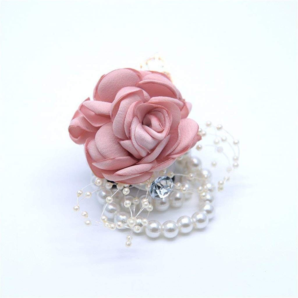 Rose Wedding Wrist Corsage And Boutonniere Set Party Prom Hand Ribbon Flower Sui