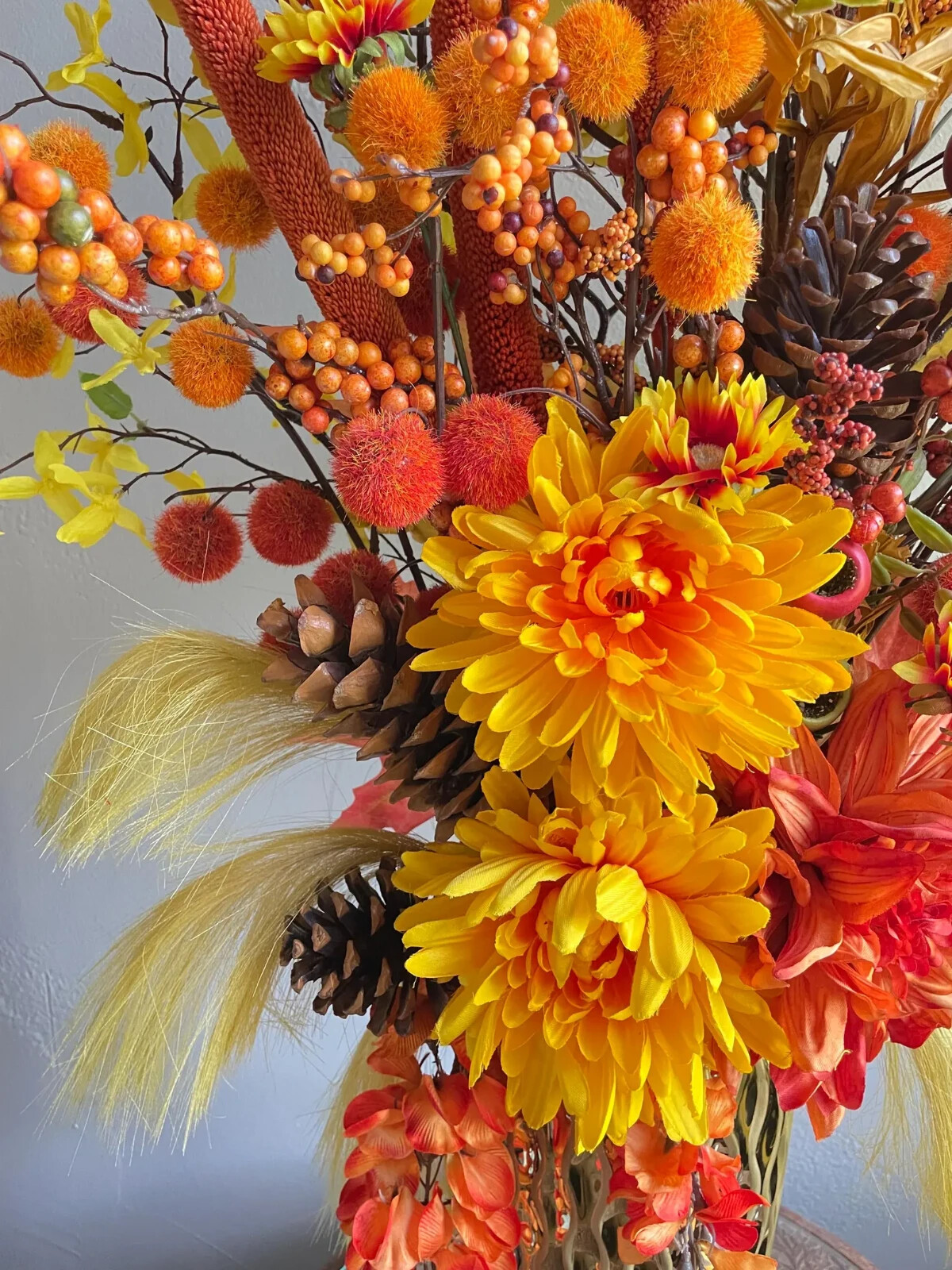 Large Fall Floral Arrangement, Thanksgiving Table Centerpiece, Autumn Decor