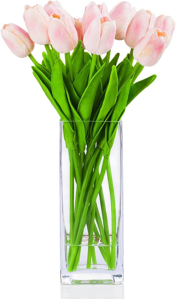 20PCS Artificial Tulip Flowers False Fake Bouquet Real Touch Home Wedding Decor