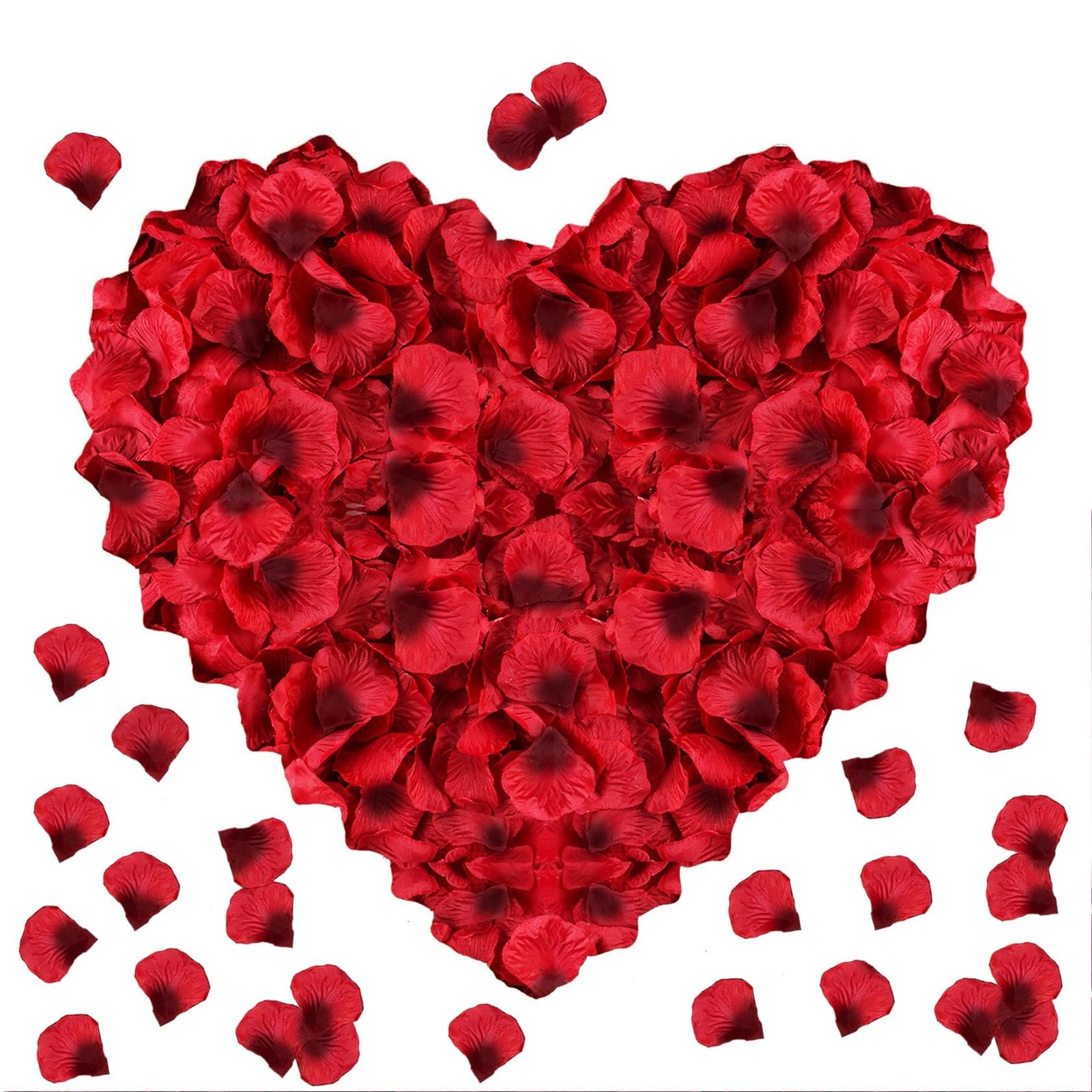 300PCS Fake Rose Petals for Romantic Night Romantic Festive Atmosphere Creati…