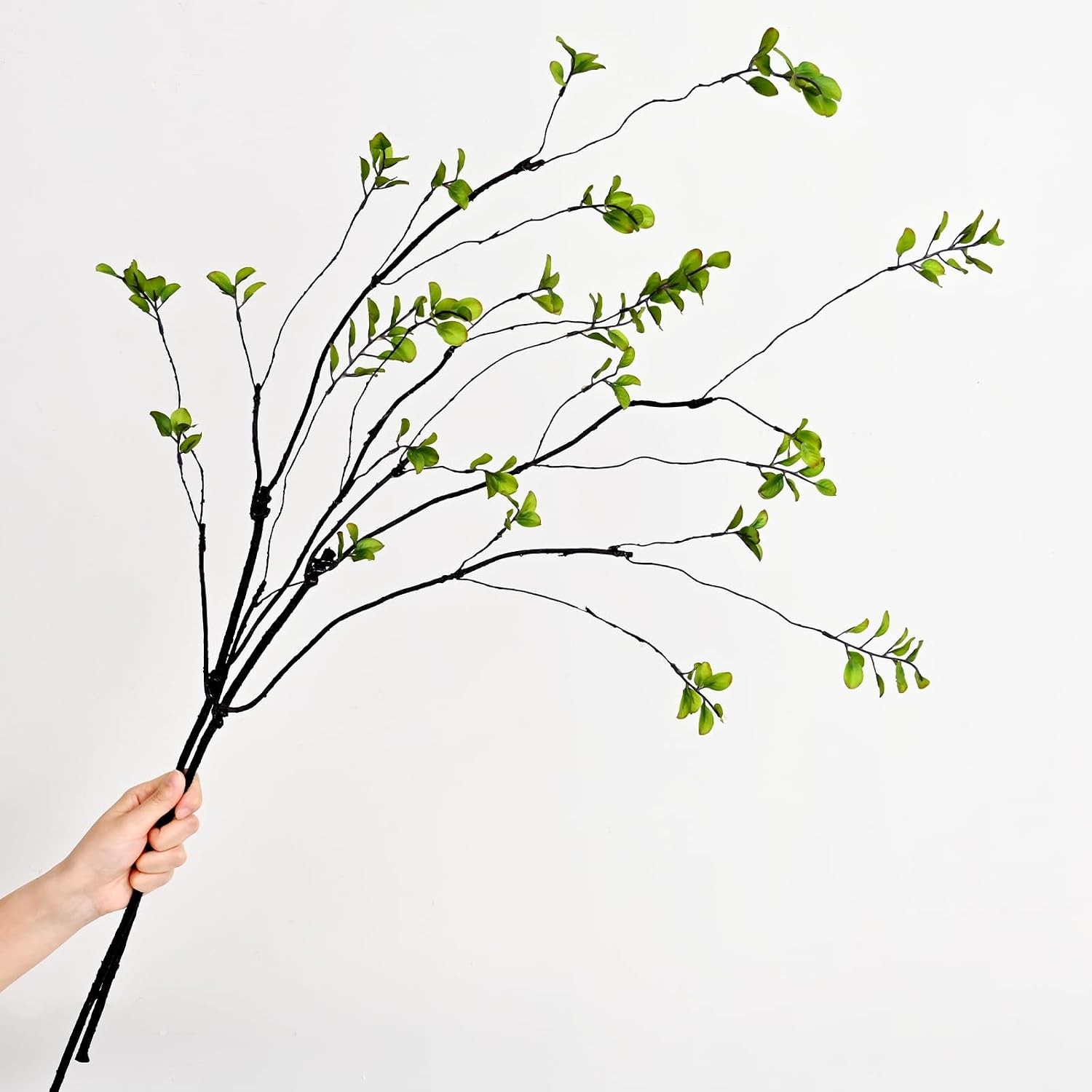 4PCS Artificial Ficus Branches for Vase, Faux Greenery Stems for Vase Filler,
