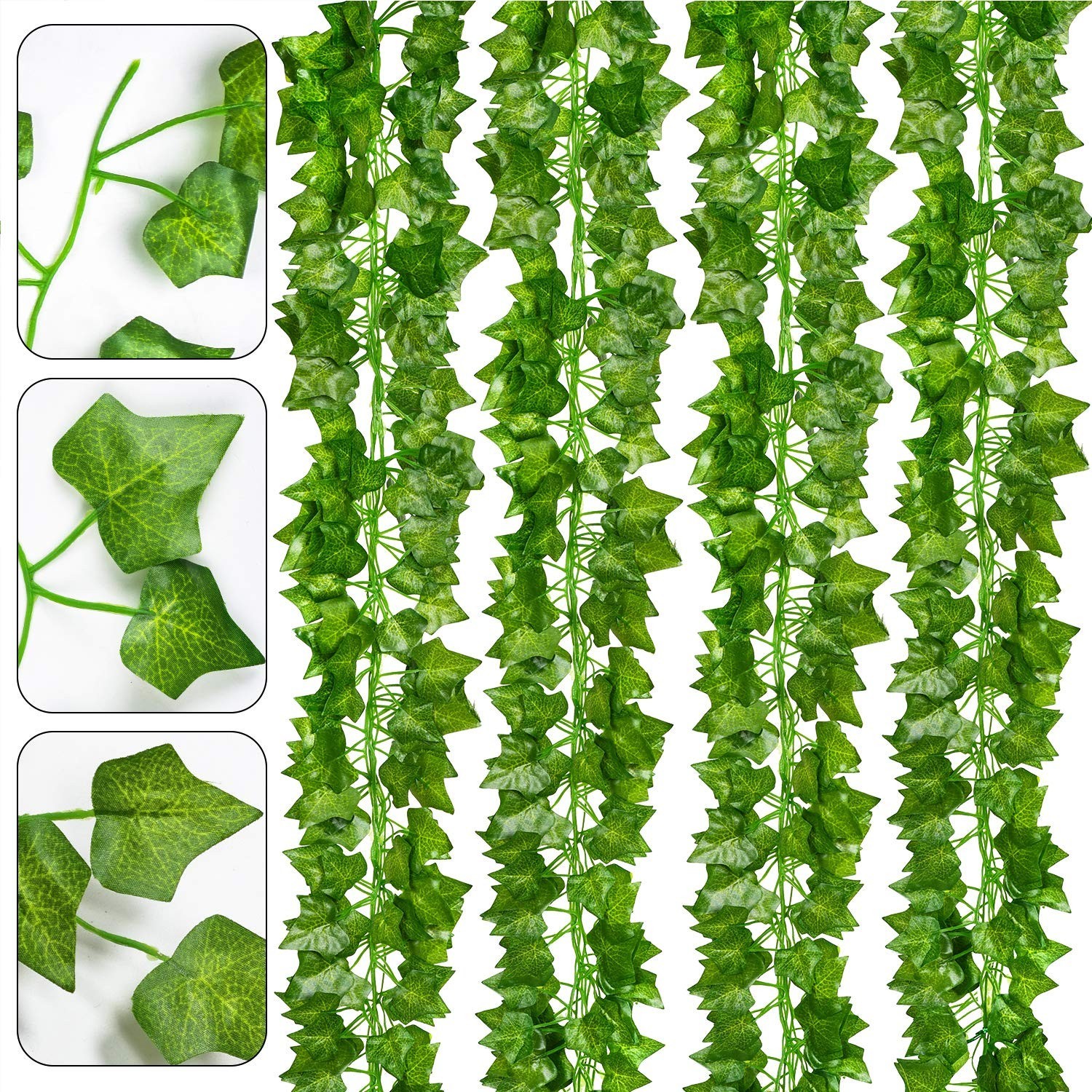 24 Pack 168Ft Artificial Ivy Vines – Fake Greenery Garlands for Home, Office & W