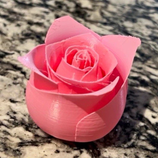3D Printed Rose Flower Head Floral Decor – Floral Theme Decor Flower Head