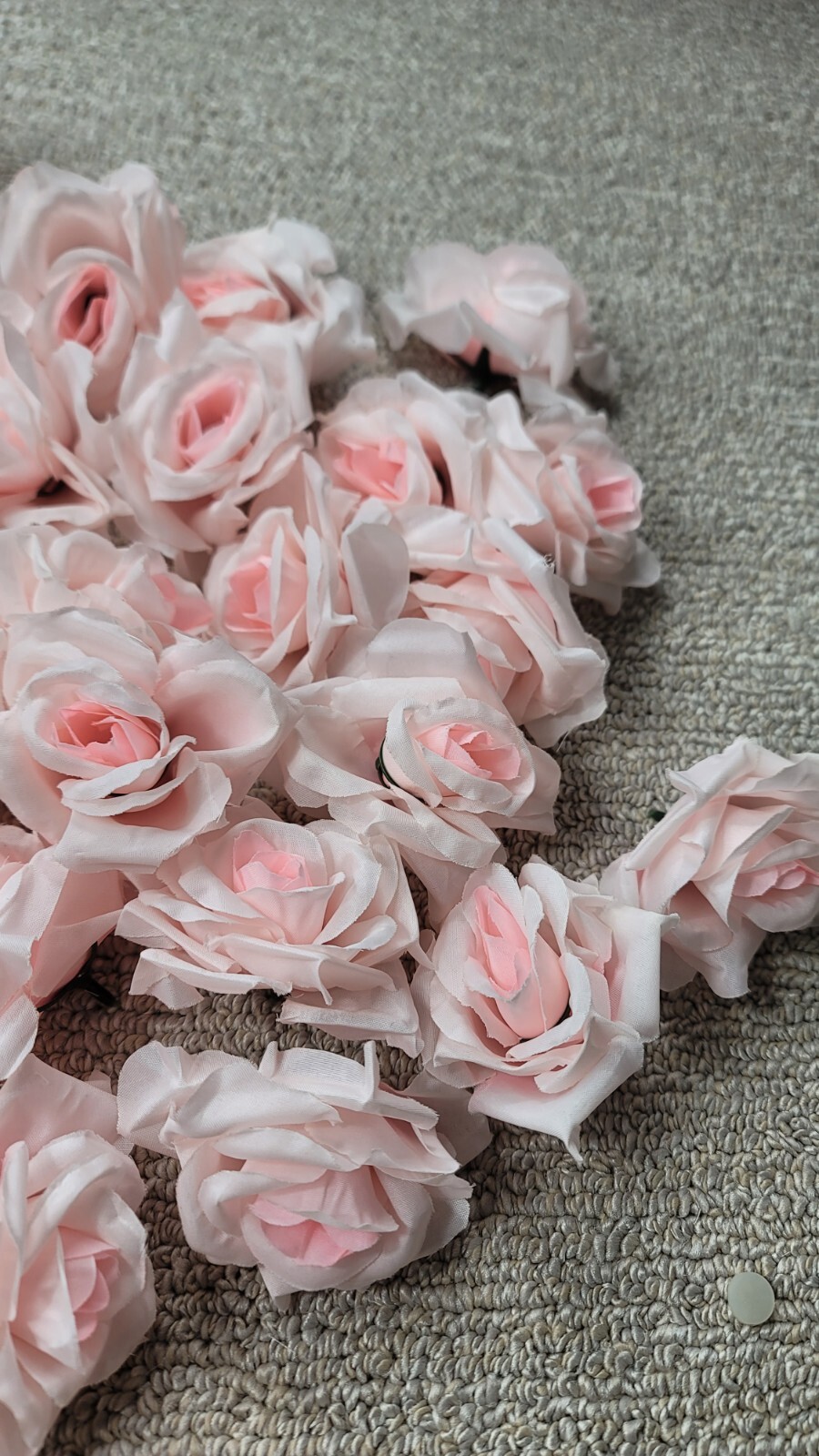 50 Pc Wreath Light Pink Rose Flowers Table Top Decor Wedding Decoration Tops NEW