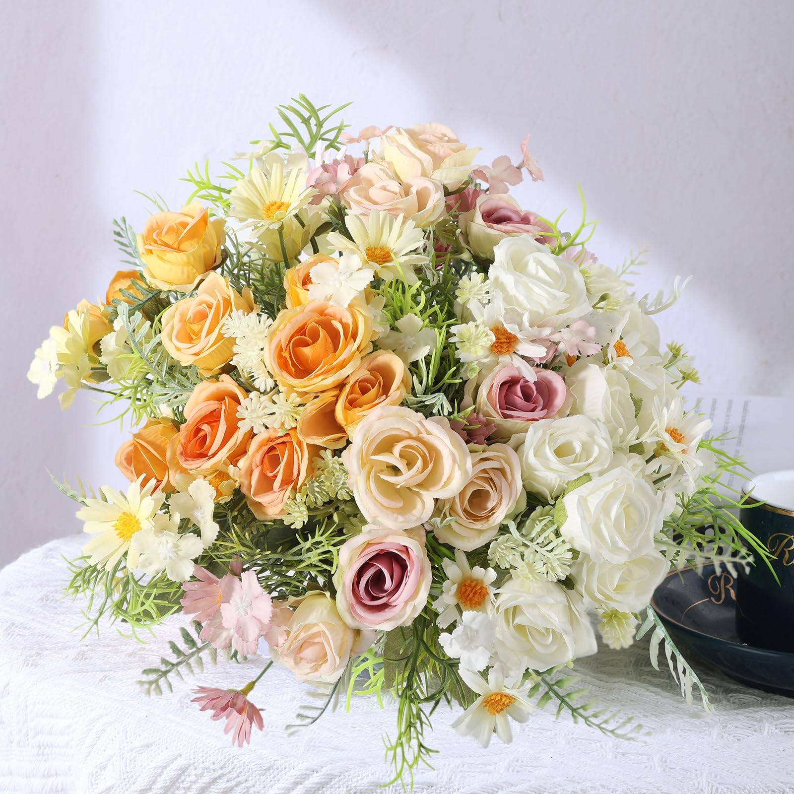 3 PCS Artificial Flowers Fake Bouquet Plastic Floral Party Decor