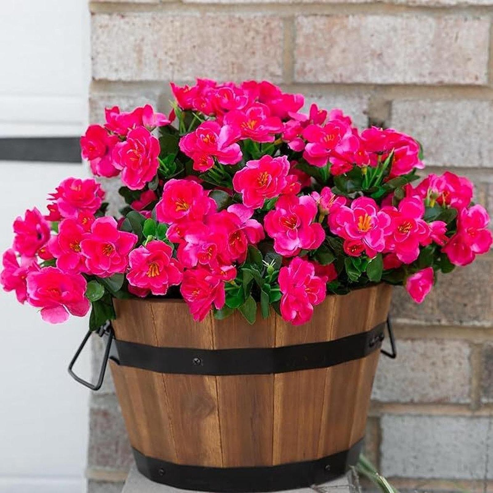 4 Bundles Artificial Flowers Outdoor Fake Flowers Lawn Farmhouse Table Vase