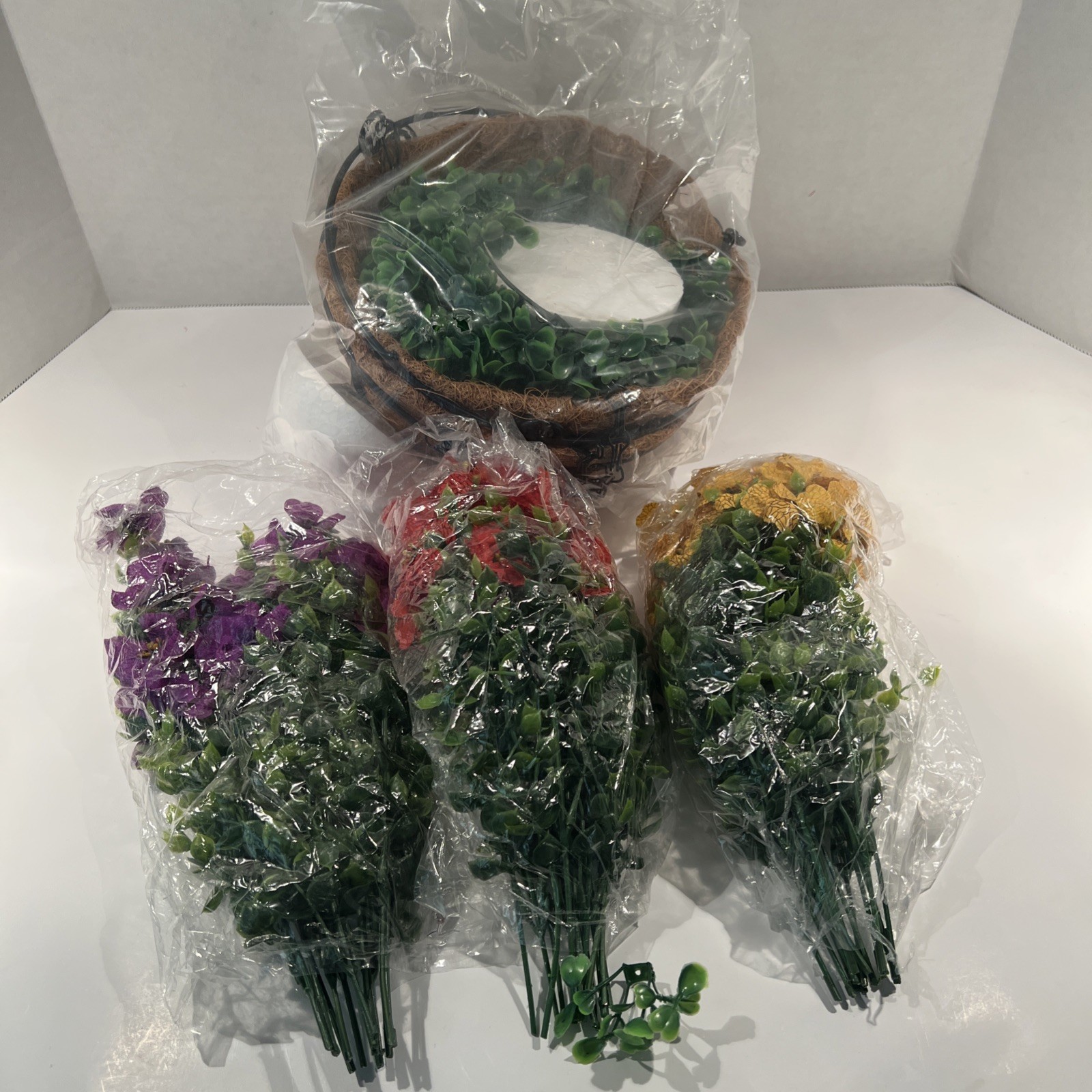 15 pc New Assorted Artificial Flowers Indoors Outdoors Spring Decoration Basket