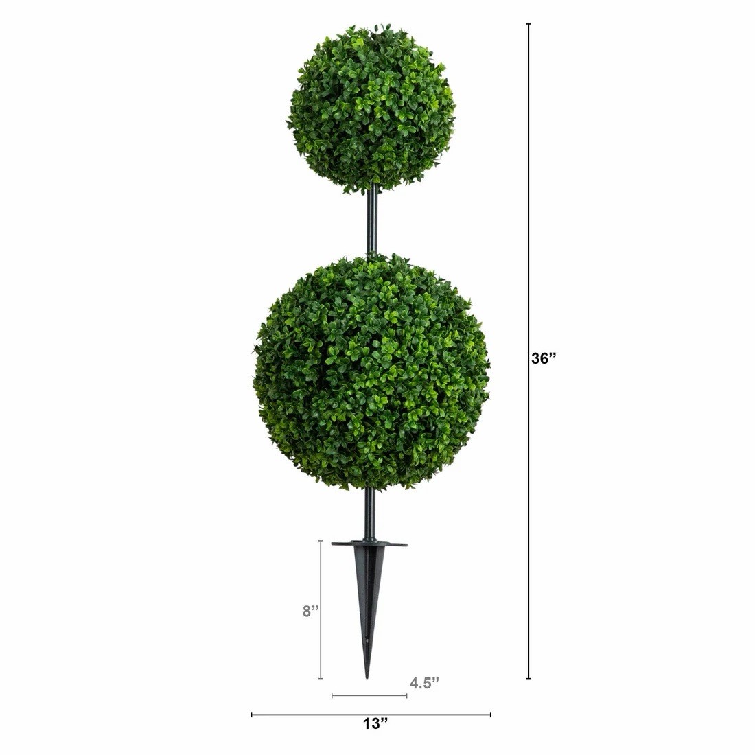 3′ UV Resistant Artificial Boxwood Topiary with Ground Stake (Indoor/Outdoor)
