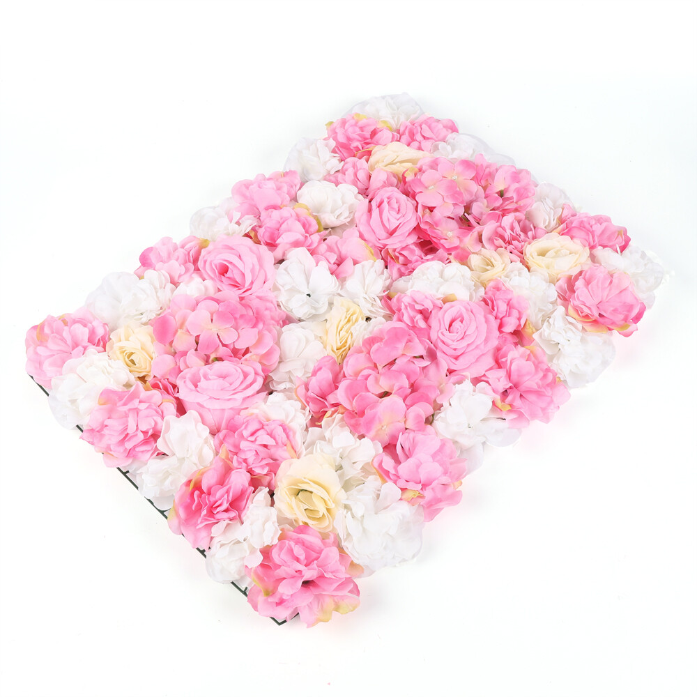 Artificial Flower Wall Panels 12Pcs Decorative Faux Flower Wall Mat 60*40cm