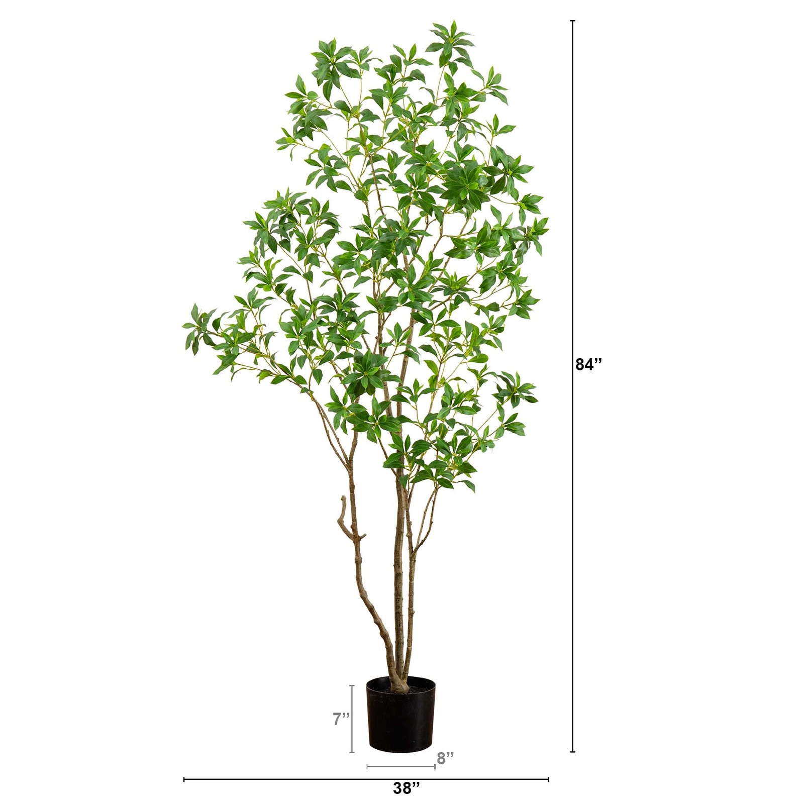 Nearly Natural 7ft Artificial Minimalist Japanese Pieris Tree