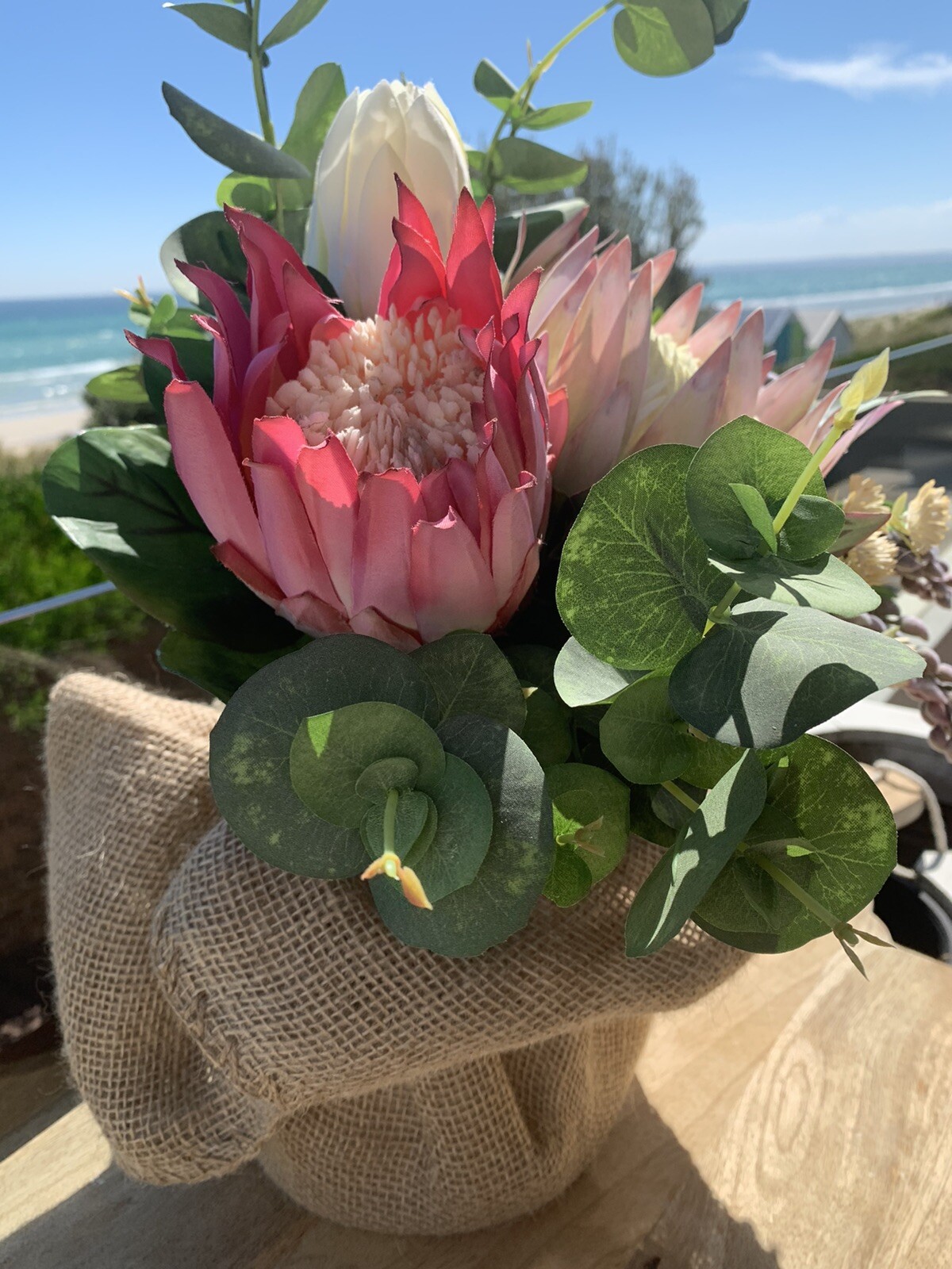 Australian Native Flower Artificial Flower Arrangement Rustic Boho Gift