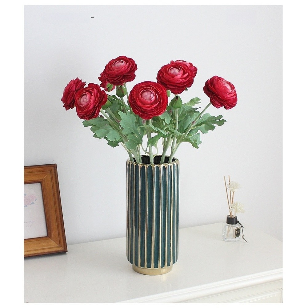 Silk Peony Artificial Flower with Flexible Stem for Custom Arrangement 52x10cm