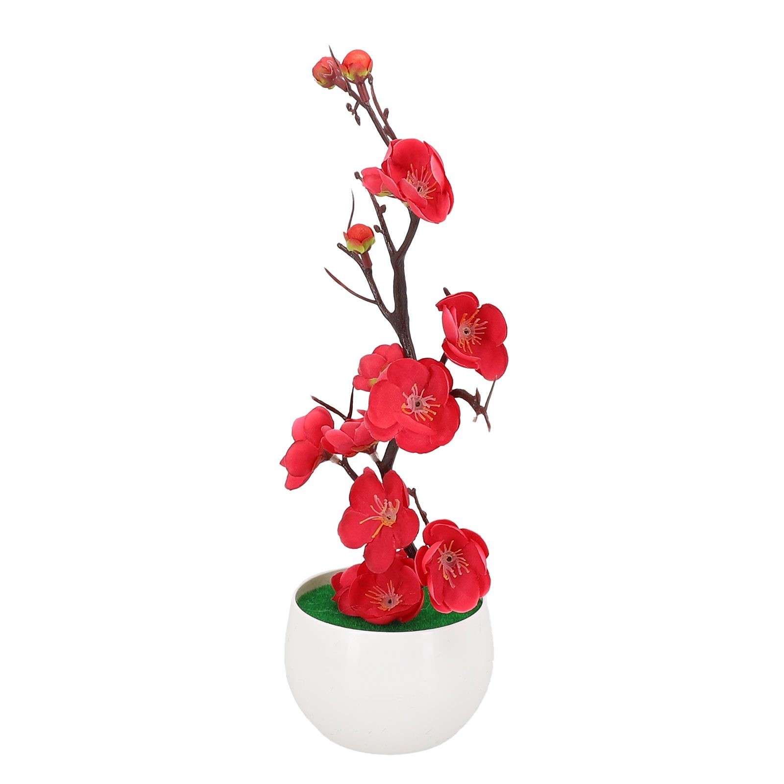 Plant Artificial Potted Flower Plastic Plum Blossom Decorative Garden Home
