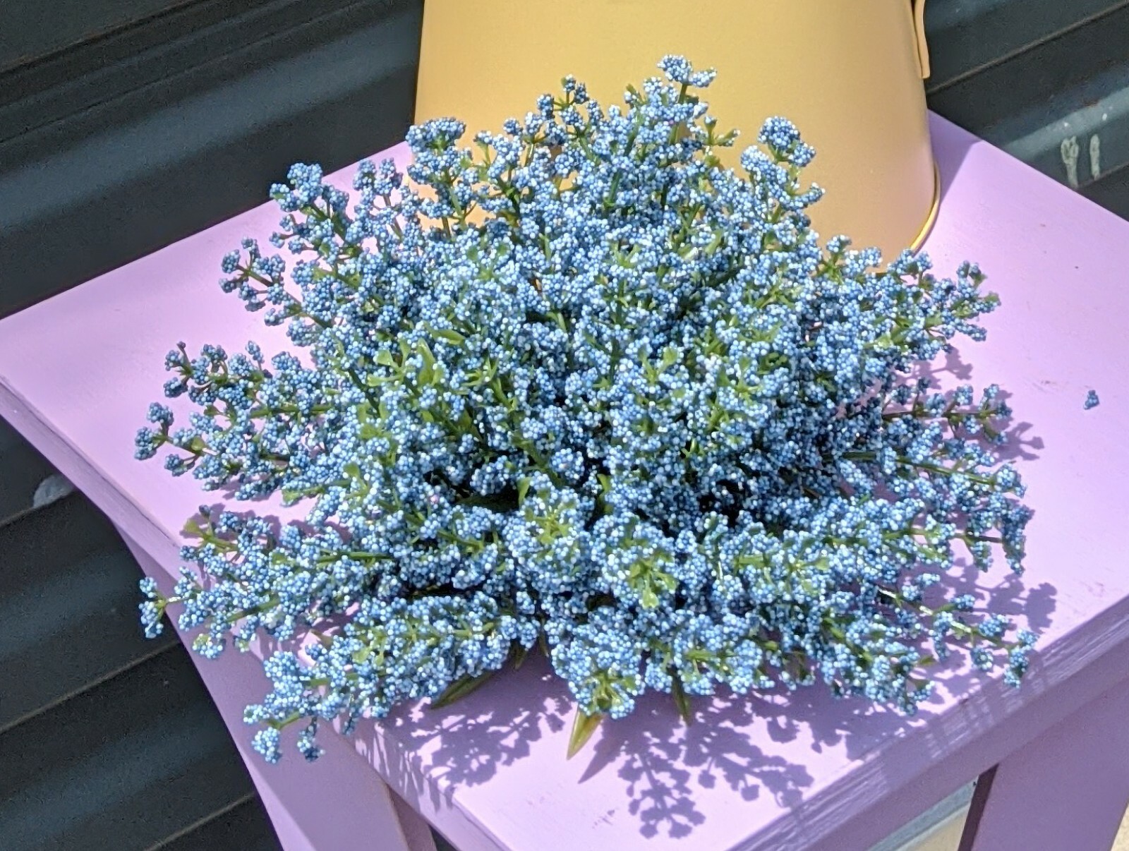 NEW SPRING Artificial Blue Astilbe Half Sphere Plastic Flower Fake Outdoor Plant