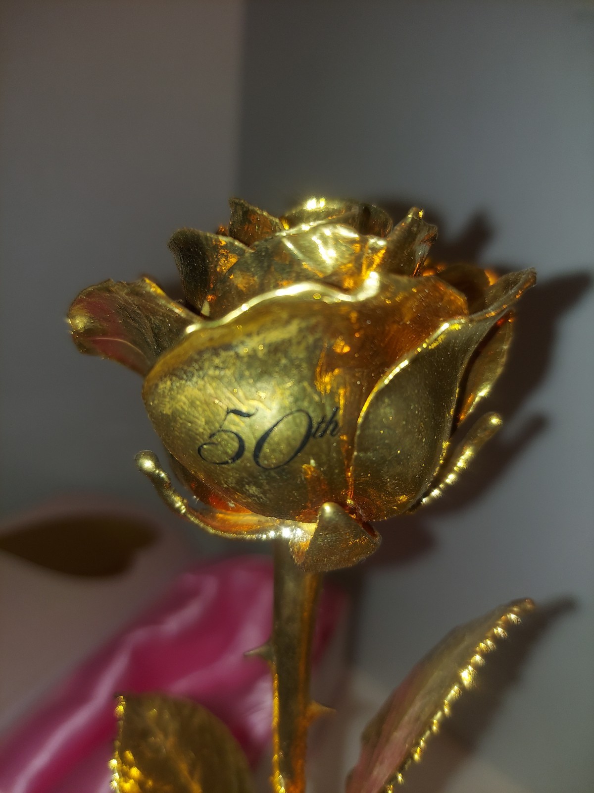 50th Anniversary Forever Rose 24k Finish. Preserved Rose.