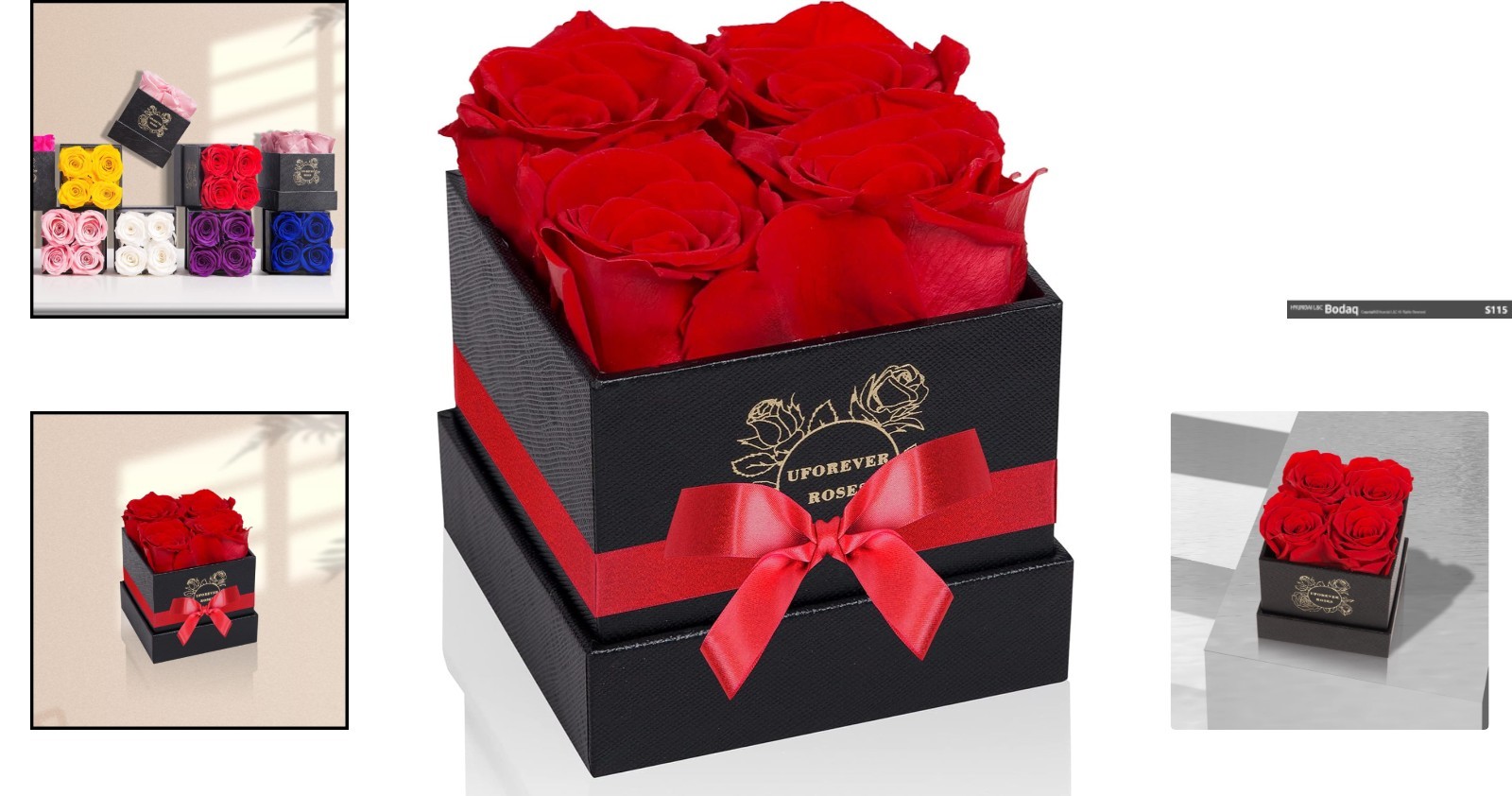 4 Stunning Preserved Roses in a Gift Box – Perfect for Birthdays & Anniversaries