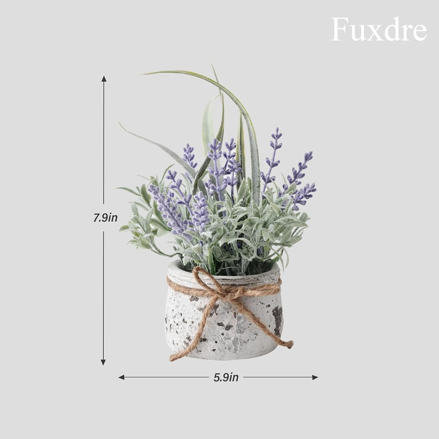 Mini Lavender Fake Plants – 2 Pack Artificial Decor for Home & Office