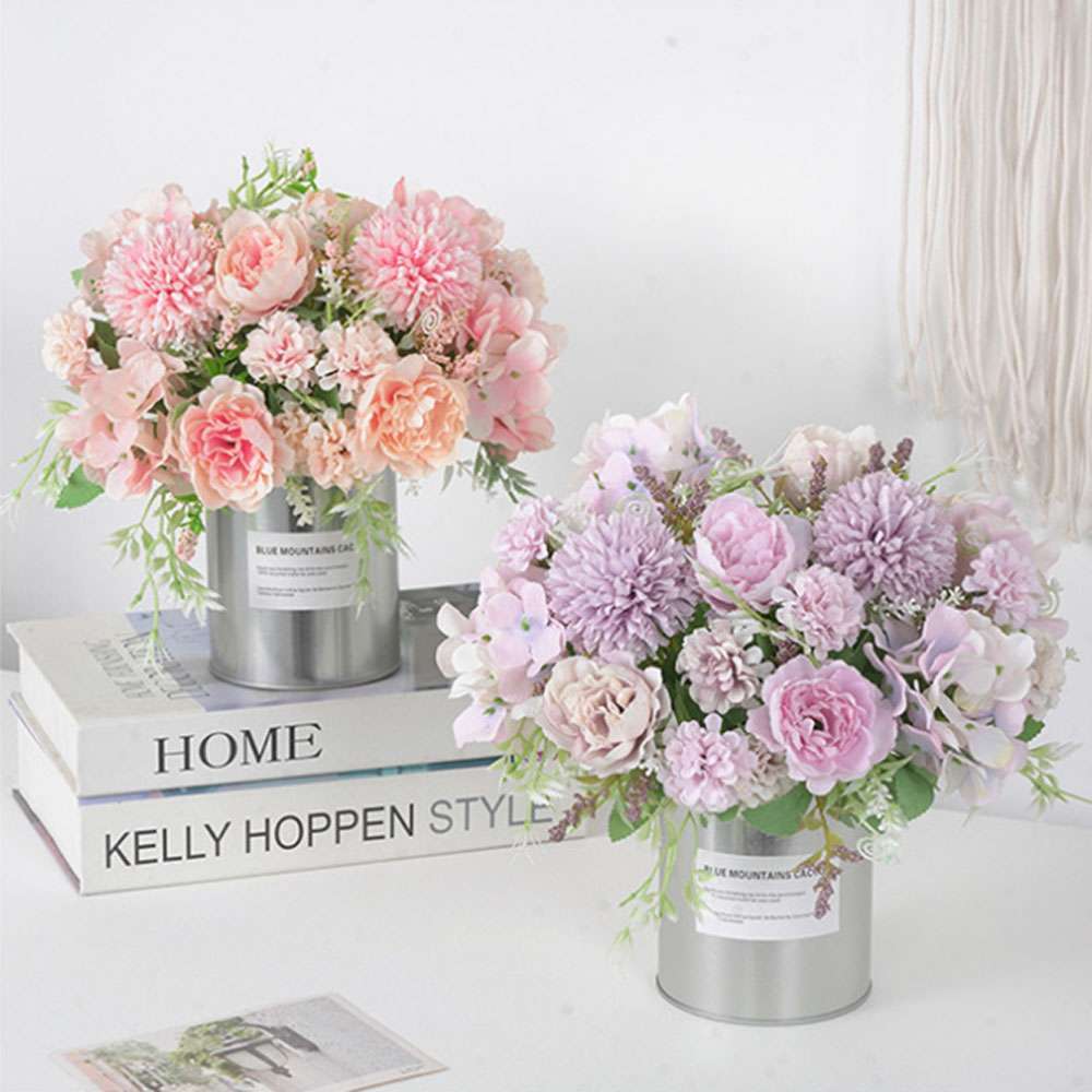 1/2PCS Artificial Silk Peony Fake Flowers Bunch Bouquet Home Wedding Party Decor