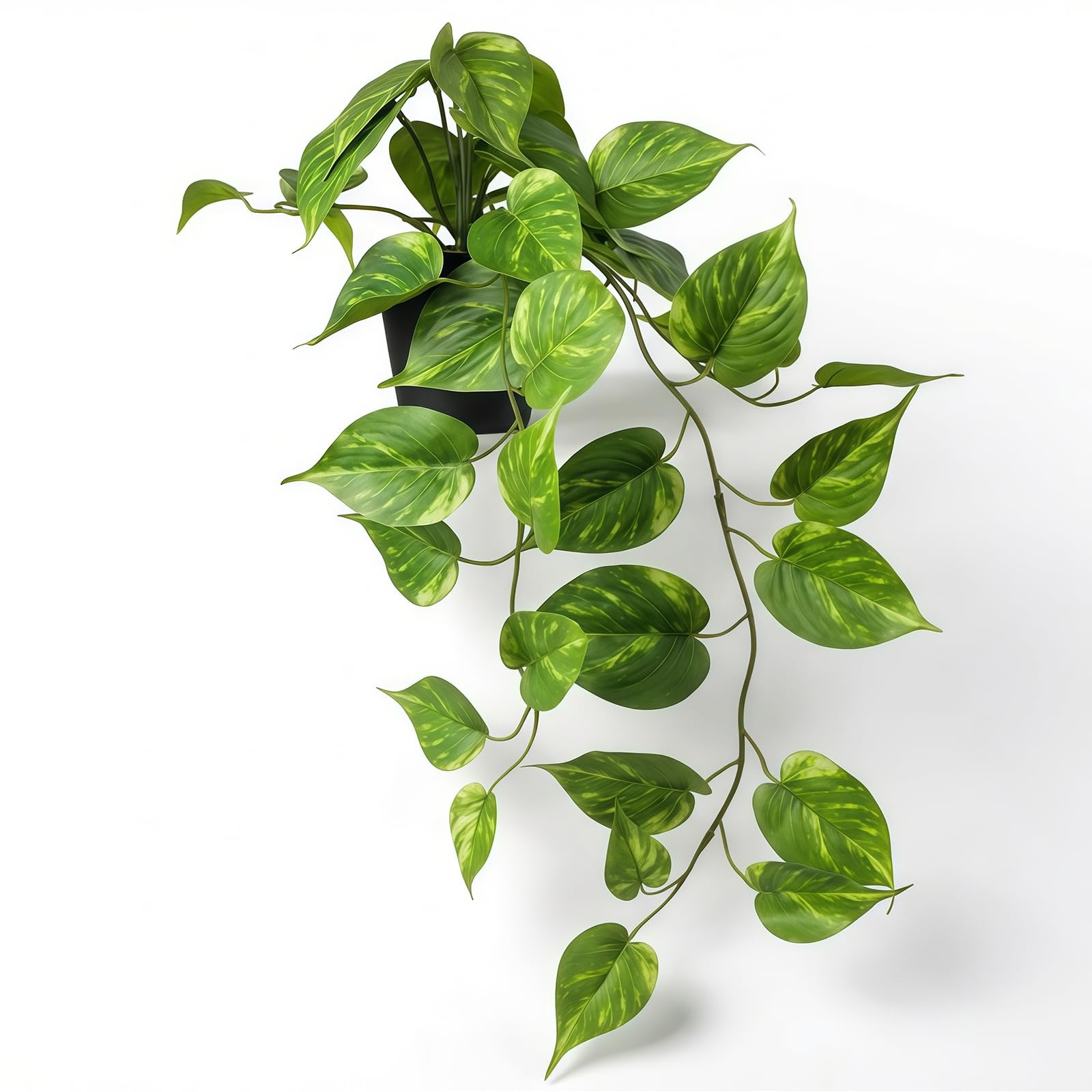 Fake Pothos Hanging Plants Artificial Plastic Ivy Vines Realistic Greenery