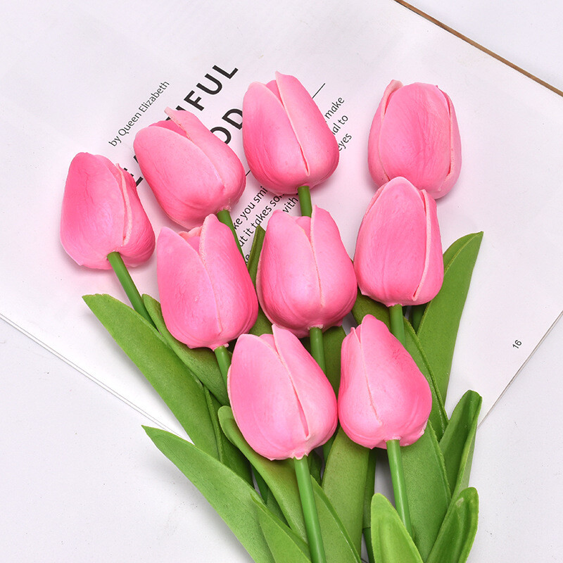 New Plastic Tulips Art Artificial Flowers For Home Decor Wedding Party Ceremony
