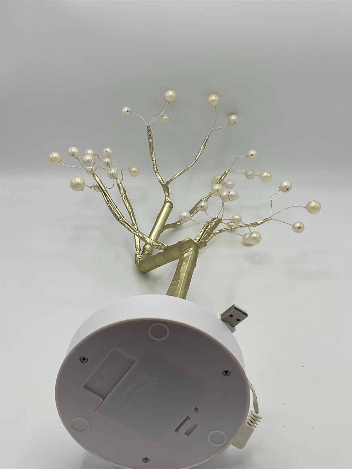 Bonsai Tabletop LED Lighted Tree- Bendable Golden Branches USB/Battery Operated