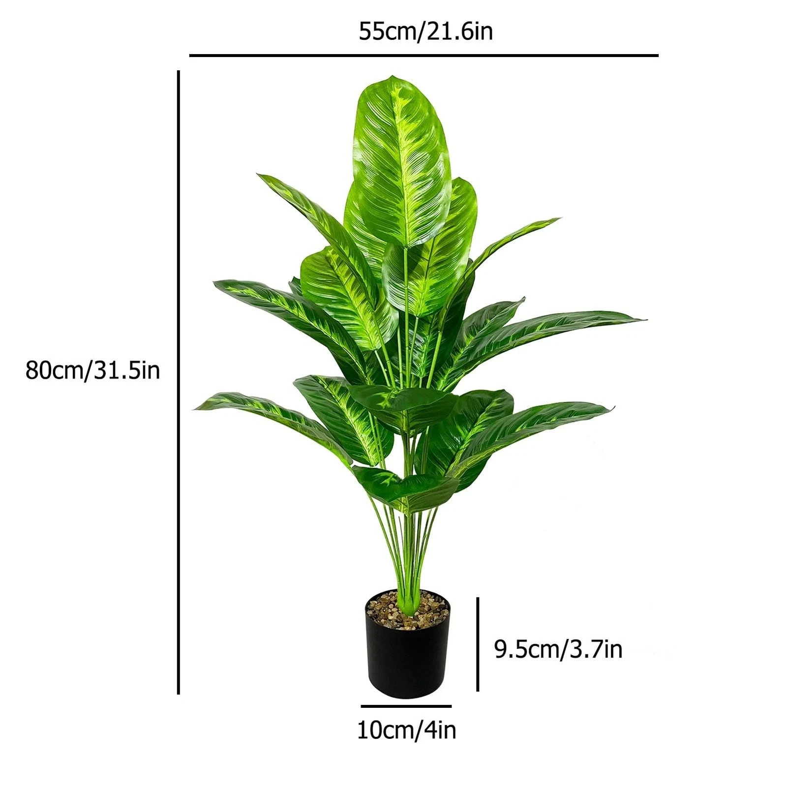 Rozwkeo Artificial Plants in Pots Large Fake Tree Floor Faux Tropical Plants …