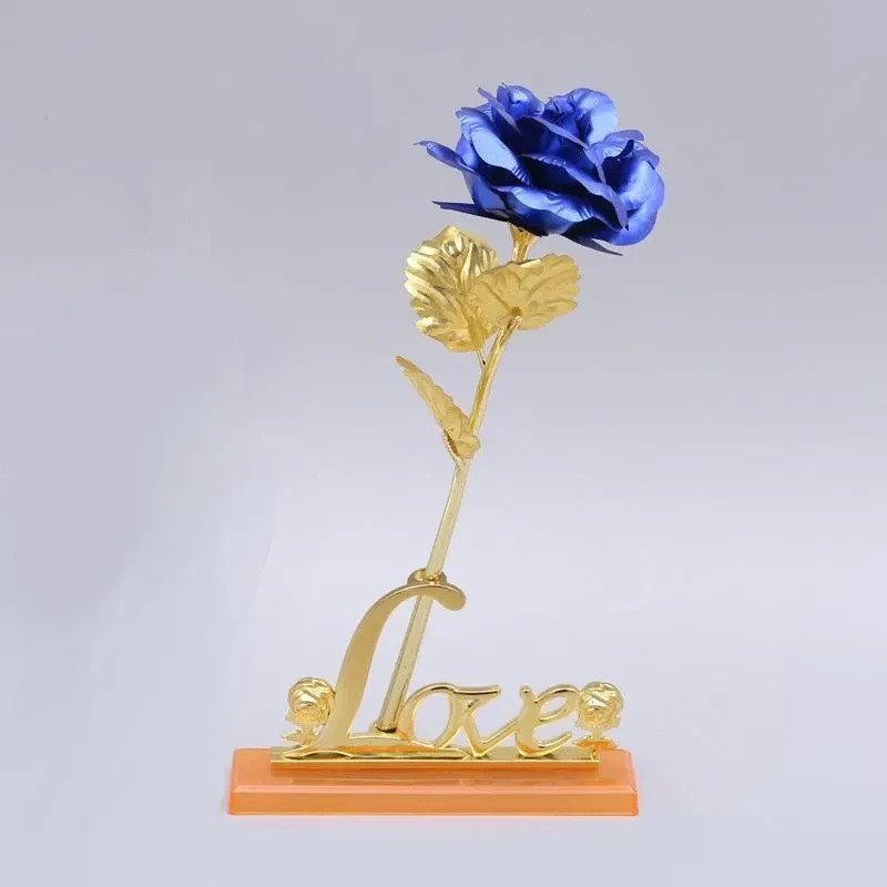 Romantic Gold Plated Rose Flower Dipped In 24K For Valentine’s Day LOVE Mom Gift