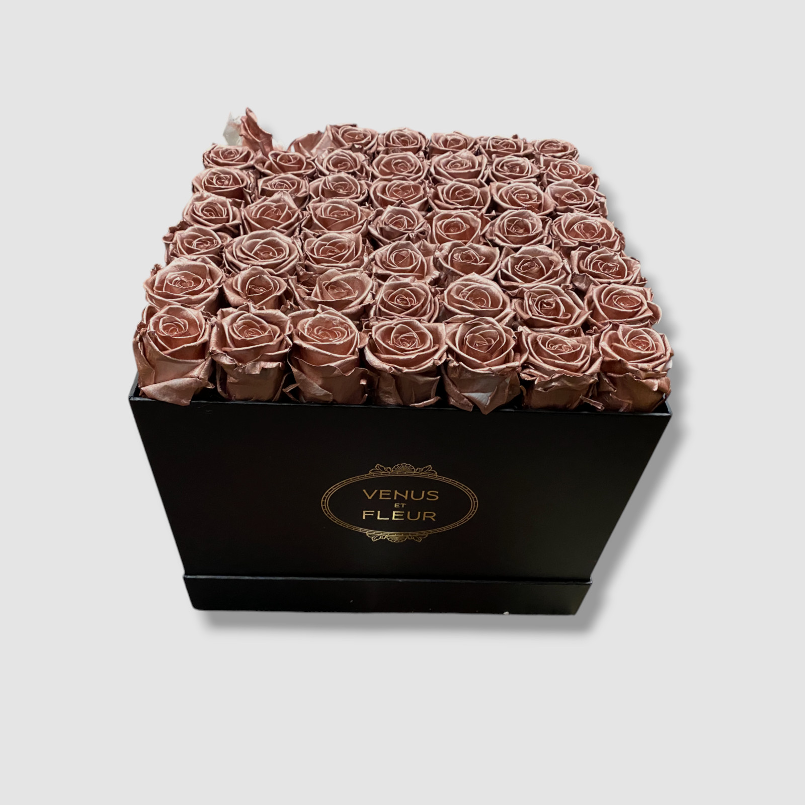 Venus ET Fleur Rose Gold Classic Large Square Rose Box
