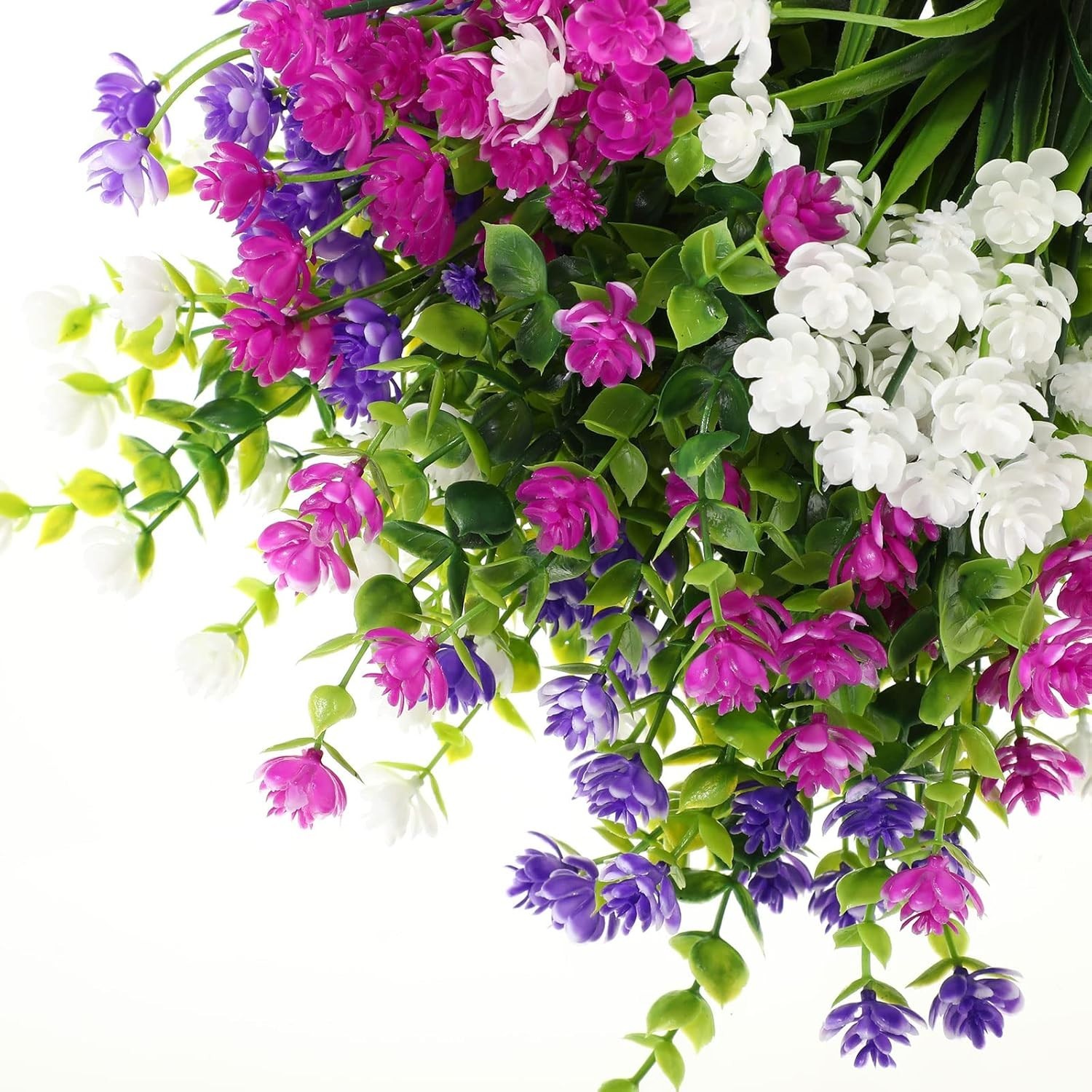 Elegant 12 Pack UV Resistant Faux Flowers – Perfect for Indoors & Outdoors