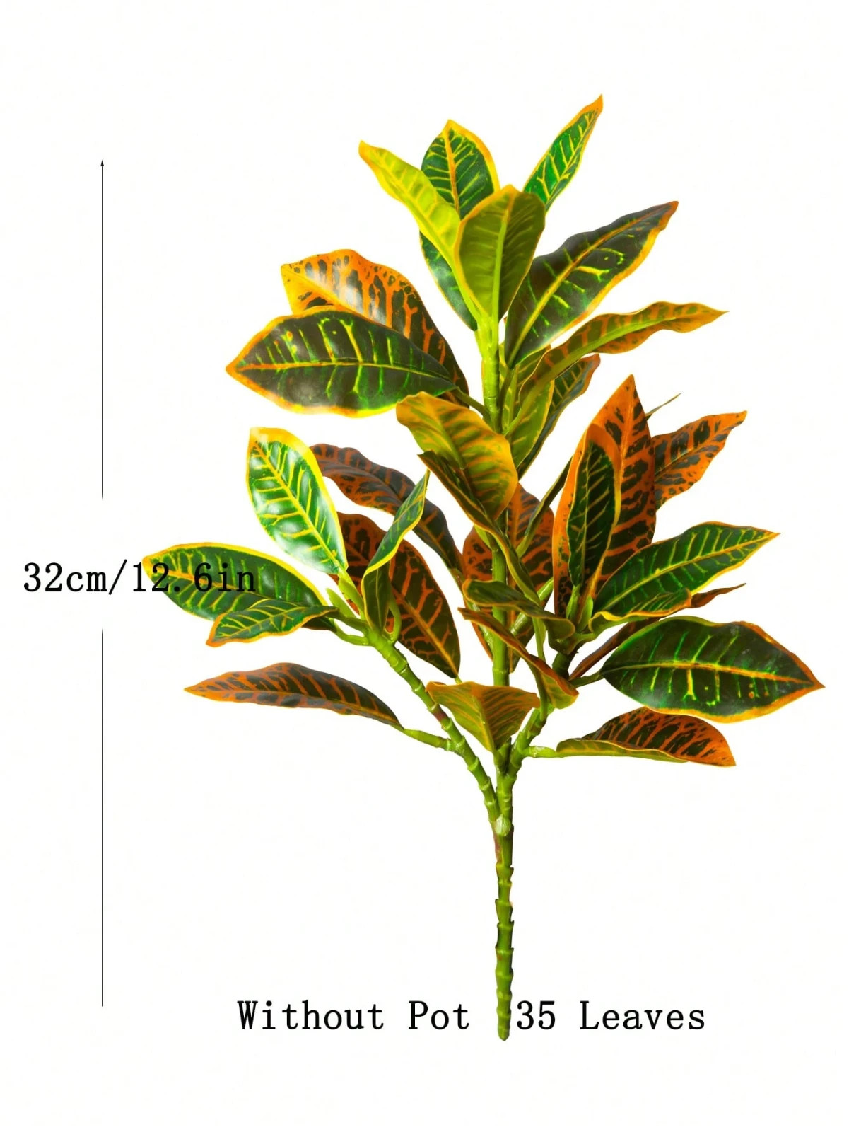 1pc Artificial Ficus Tree With Color Changing Leaves 41cm/16.14in-52Leaves no po