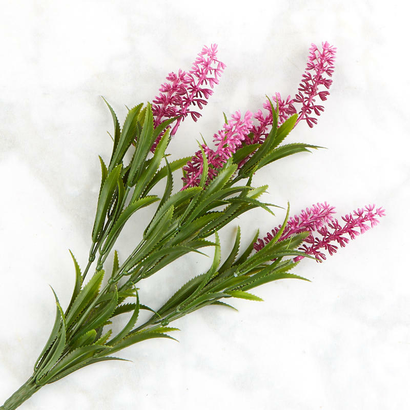 Beauty Pink Poly Silk Lavender Floral Bushes | 2 Bushes | for Indoor Decor