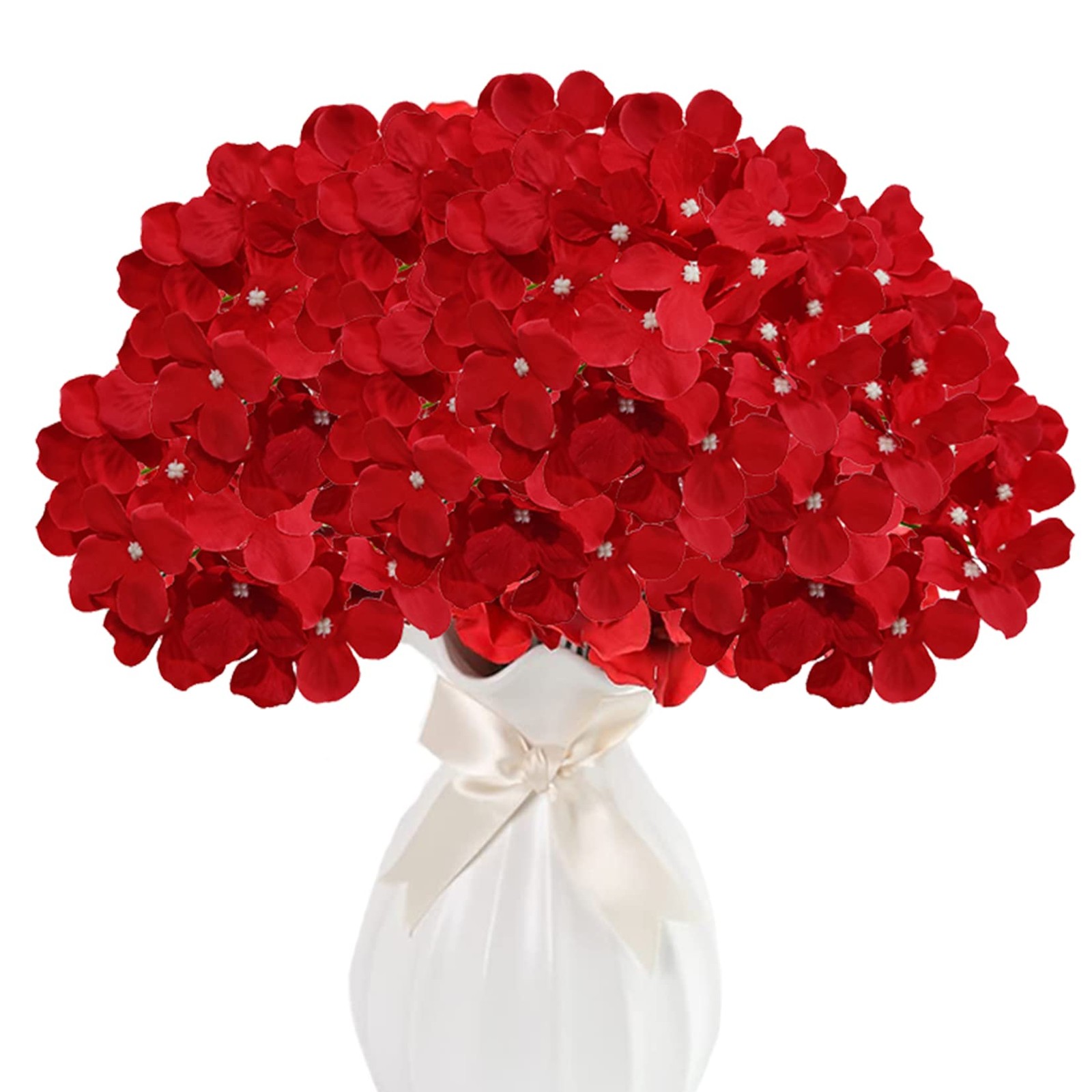 30 Pcs Silk Hydrangea Heads Artificial Flowers Heads and Stems Fake Hydrangea…