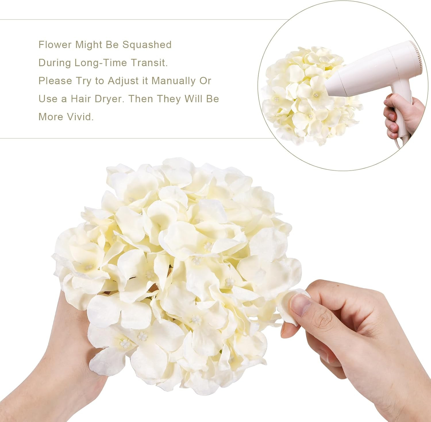 304PCS Champagne Silk Hydrangea Flowers for Home Wedding Party Decor