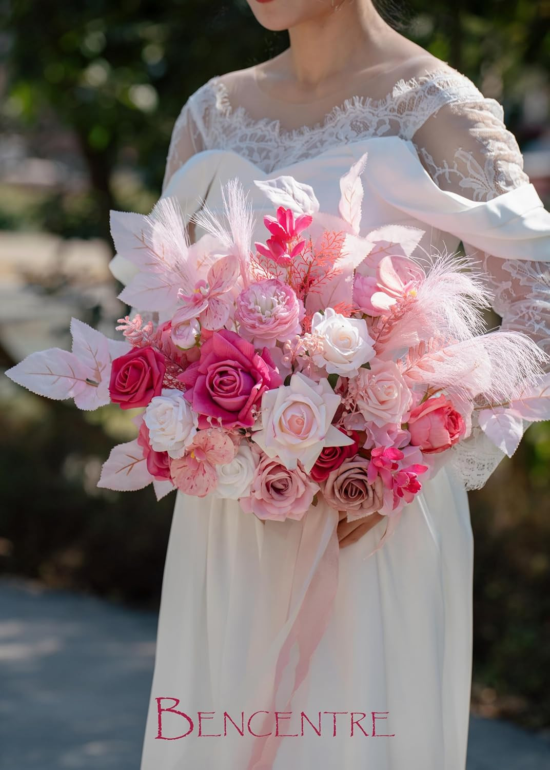 Hot Pink Artificial Wedding Flower Package for Rustic Vintage Ceremonies