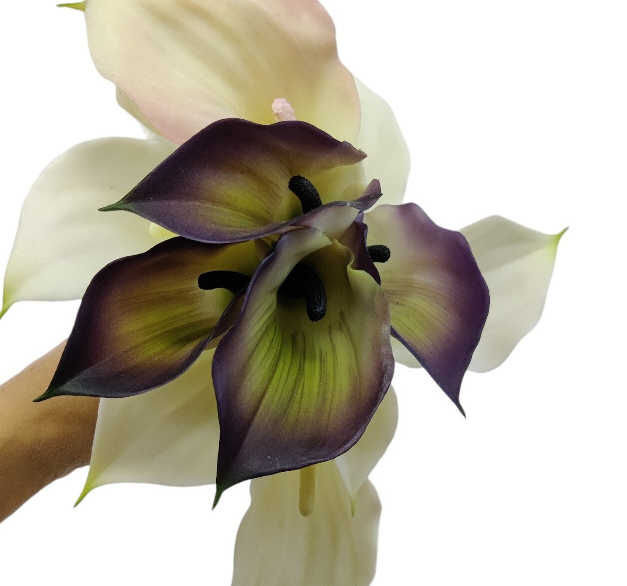 VTG Faux Artificial Calla Lily Flower Bouquet